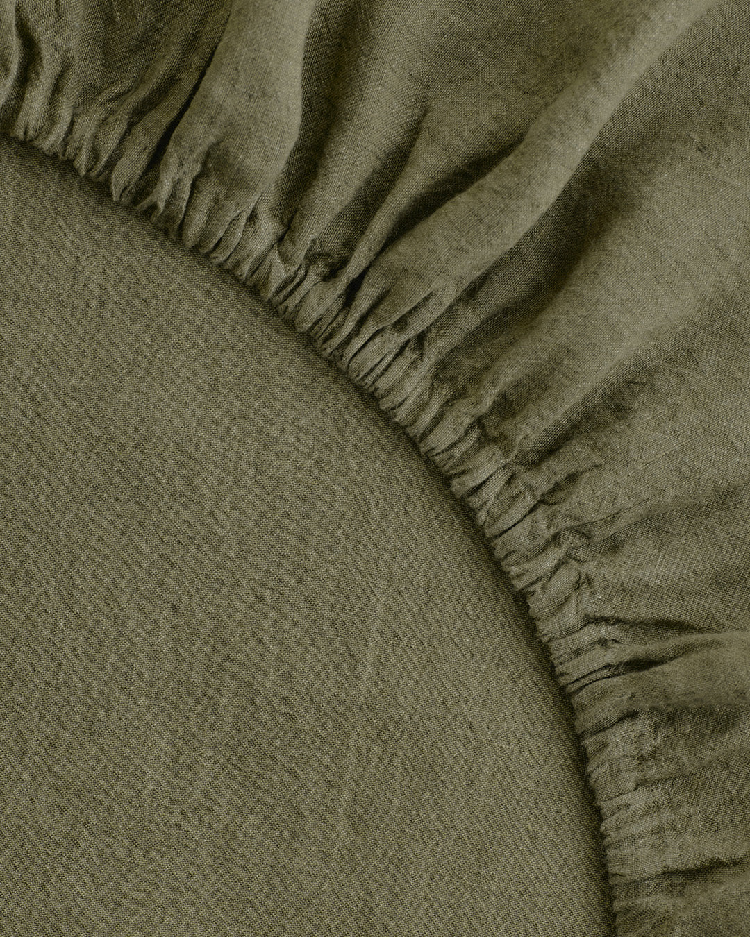 Basix Linen Fitted Sheet - Armee