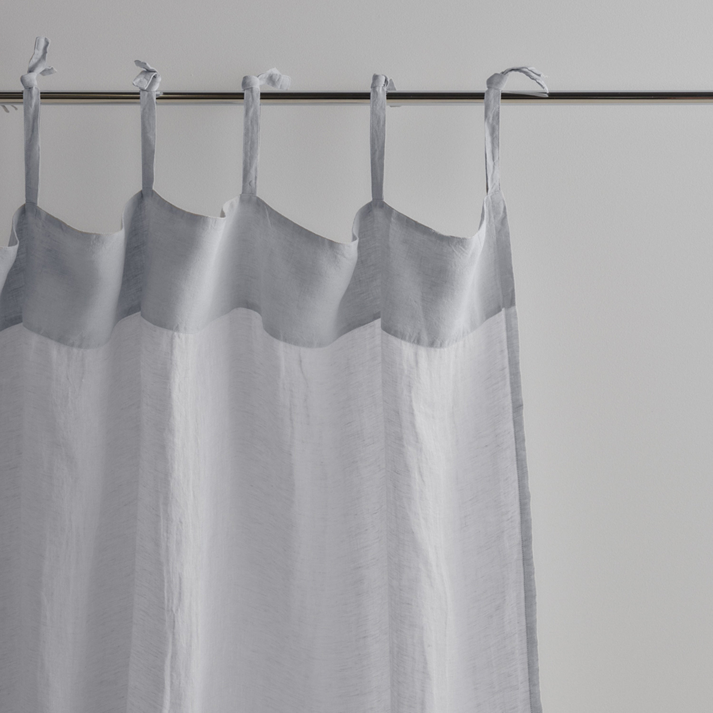 Basix Linen Curtains - Fog Sheer