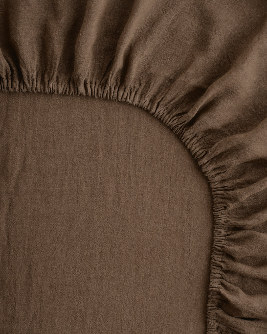Linen Fitted Sheet | Chocolate Brown