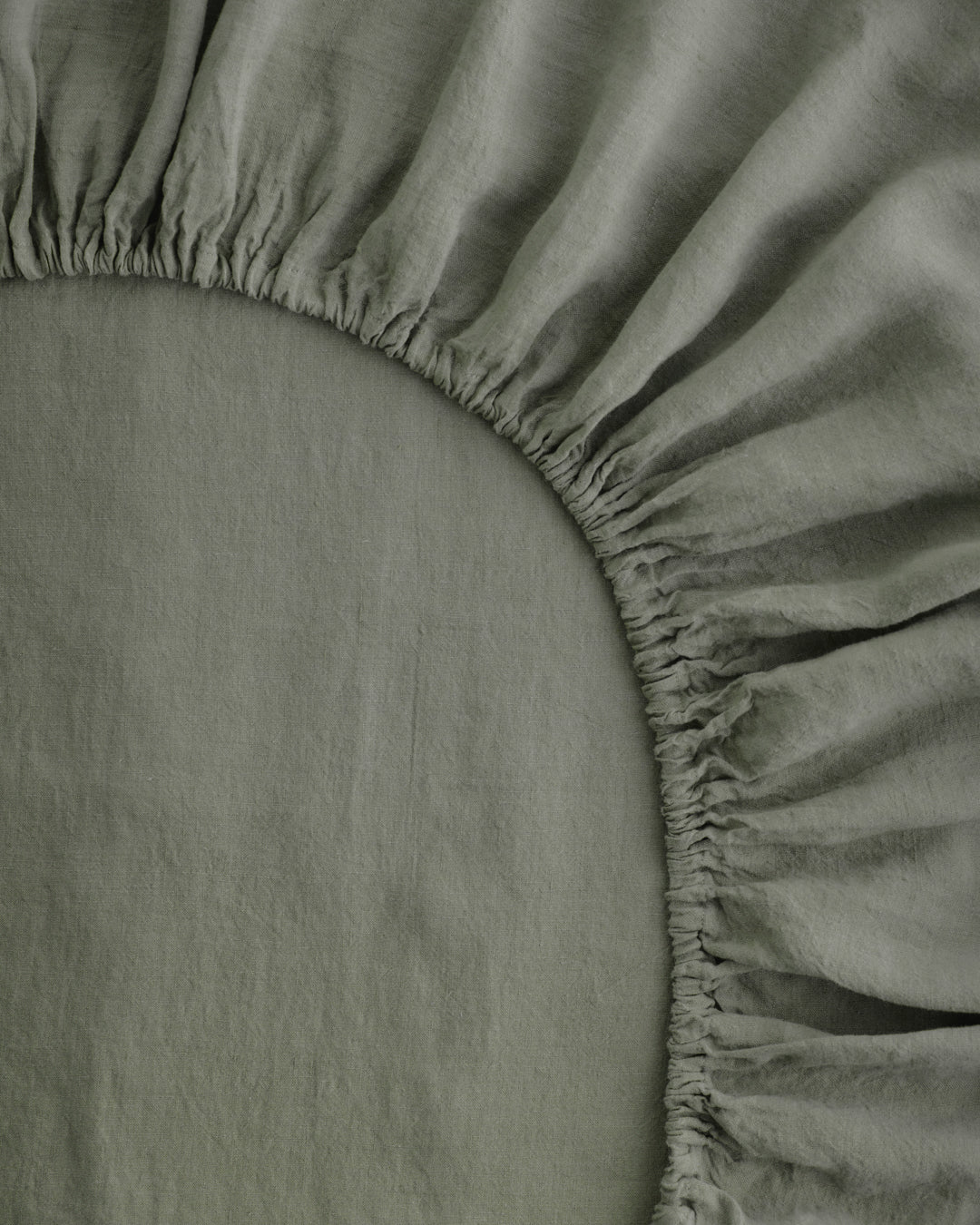 Linen Fitted Sheet | Oceanic Green Blue