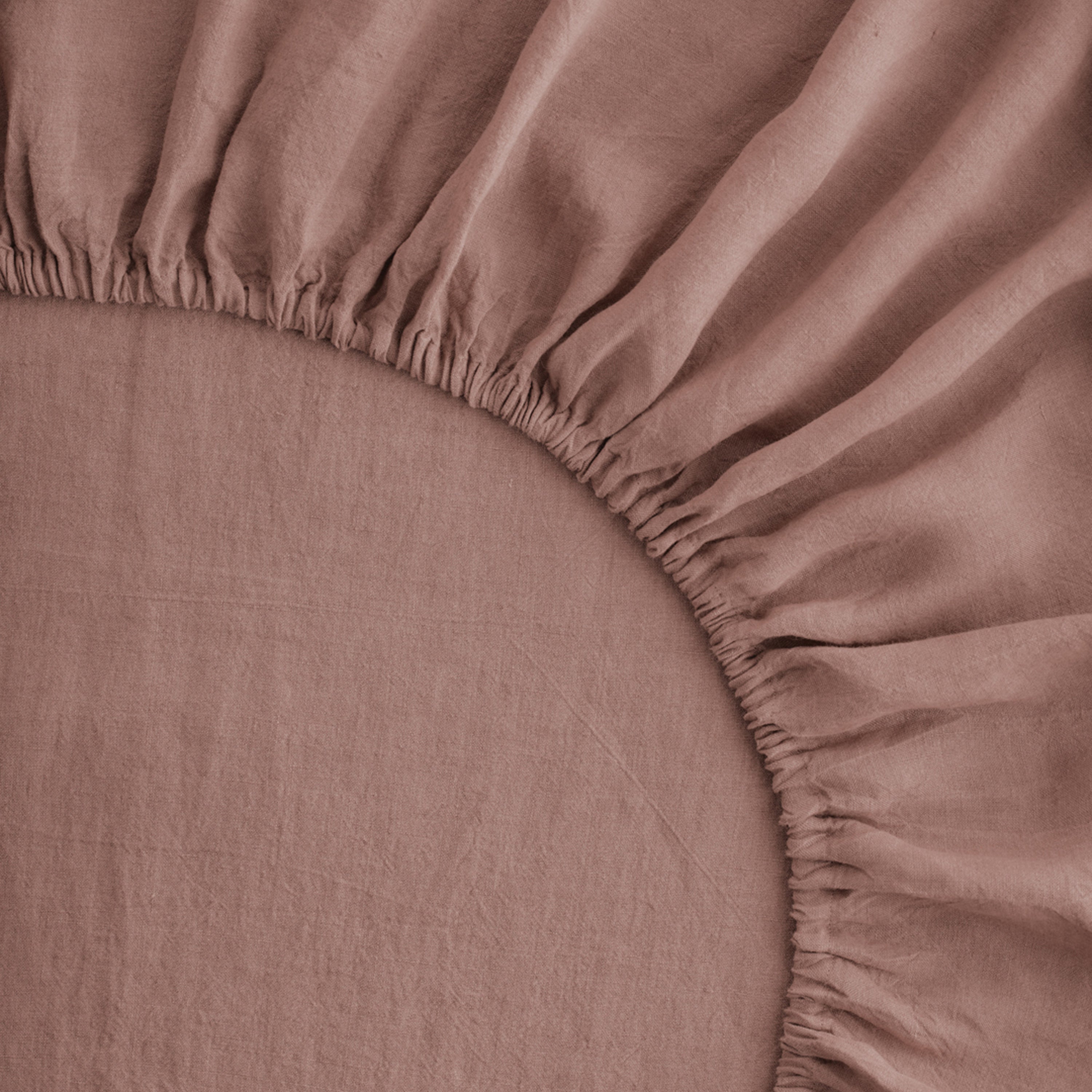 Basix Linen Fitted Sheet - Rosa