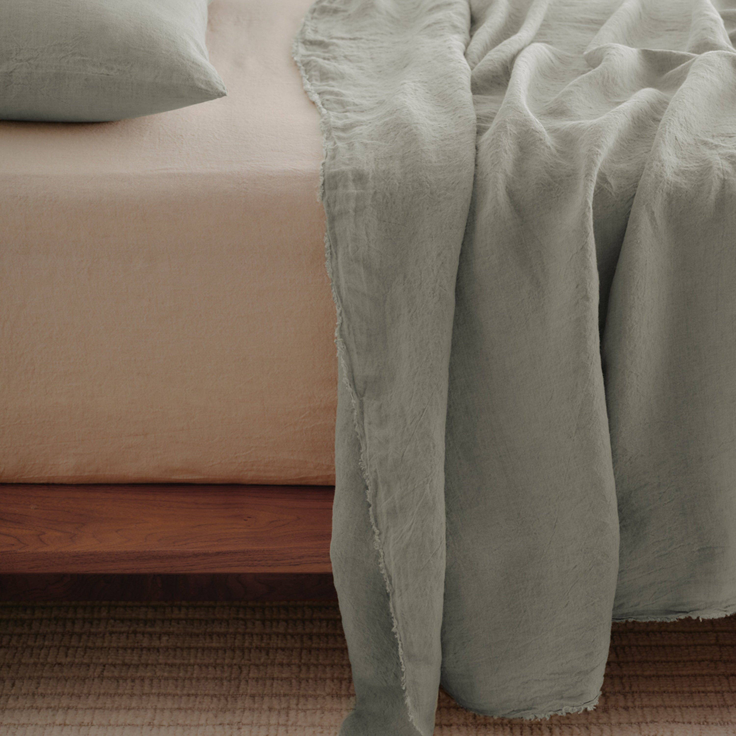 Flocca Linen Flat Sheet - Argent