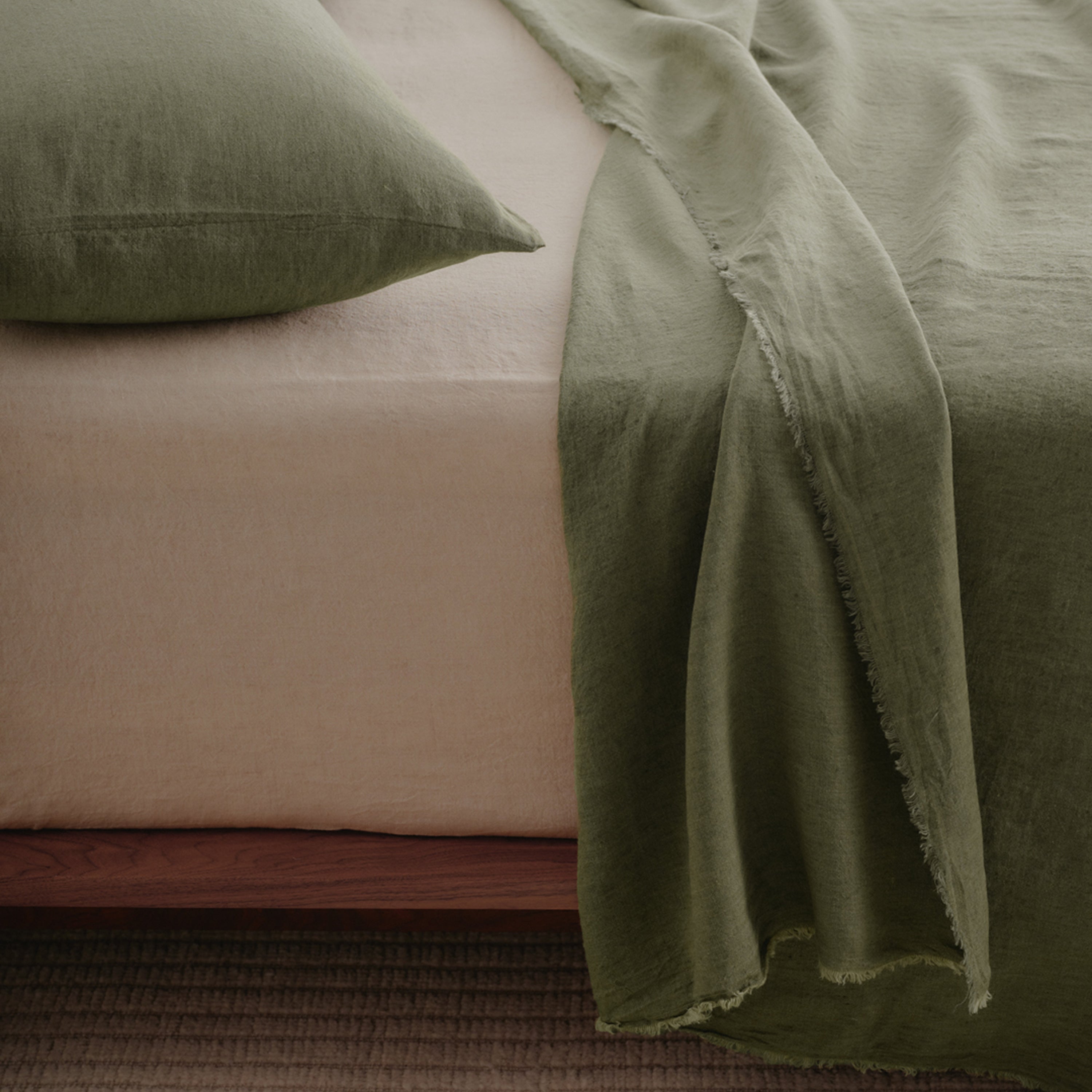 Flocca Linen Flat Sheet - Armee