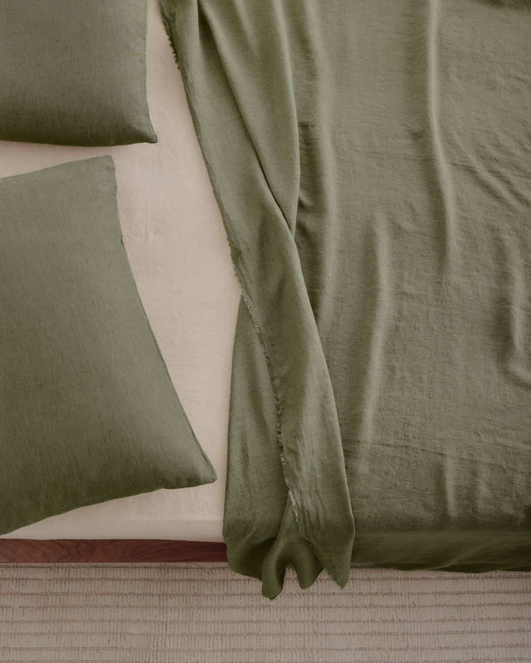 Linen Flat Sheet | Deep Khaki