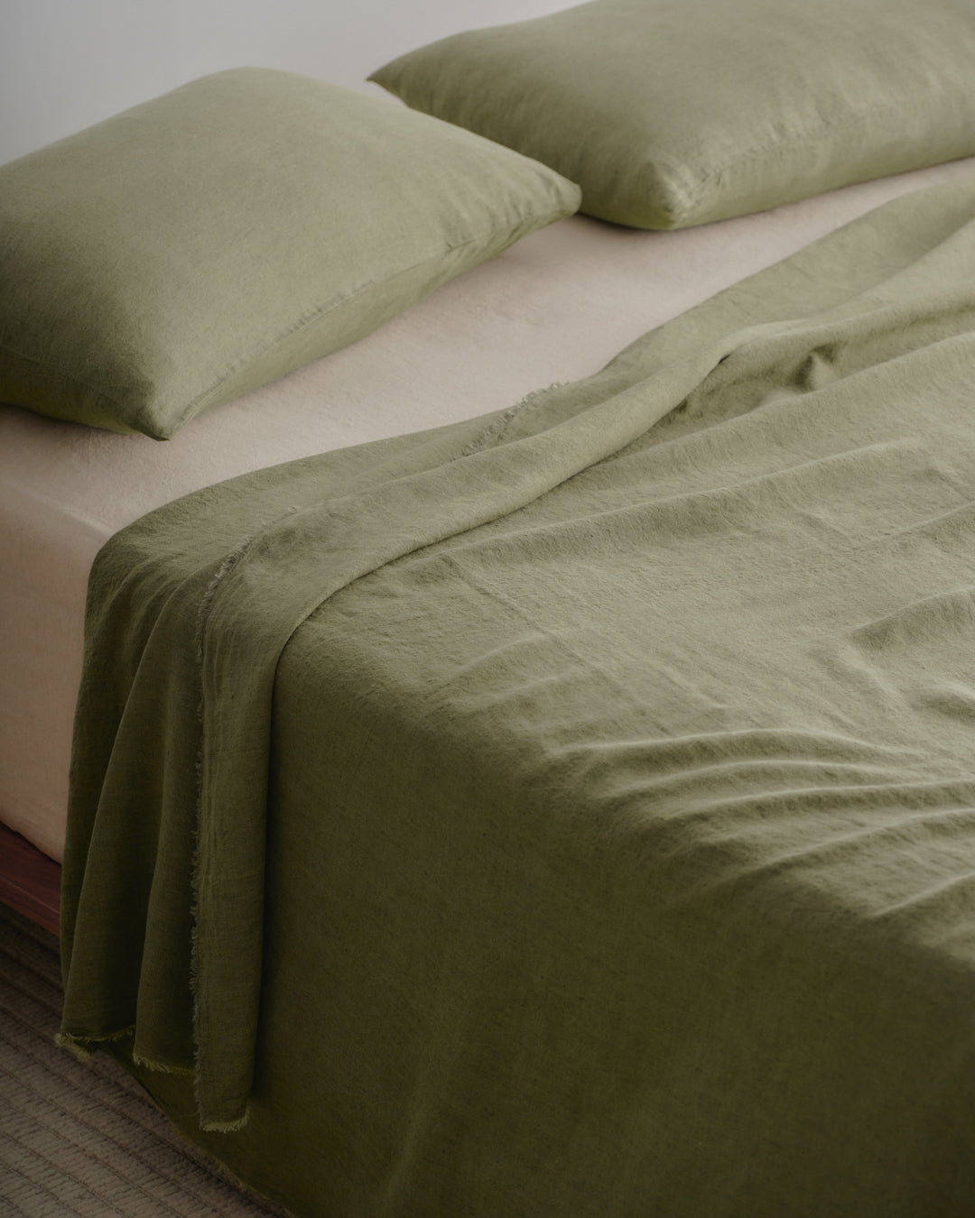 Linen Flat Sheet | Deep Khaki