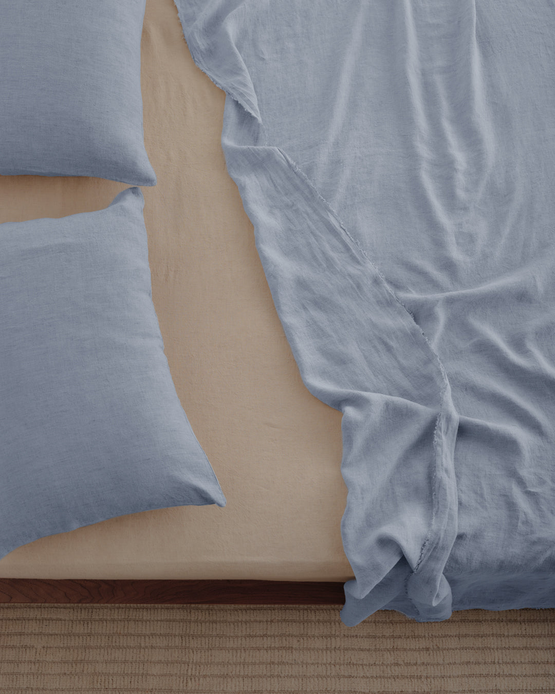 Linen Flat Sheet | Coastal Blue