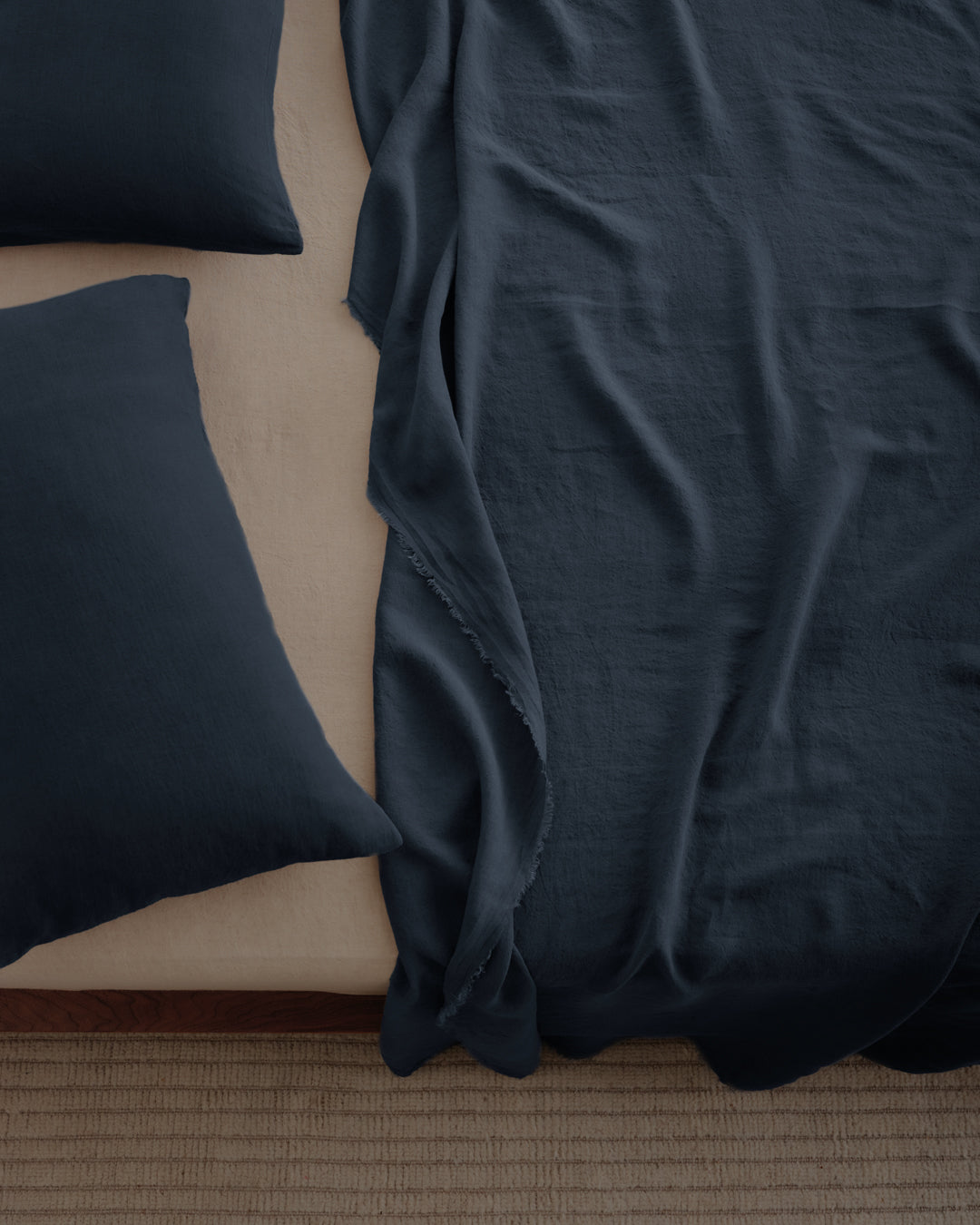 Basix Linen Pillowcase | Navy Blue