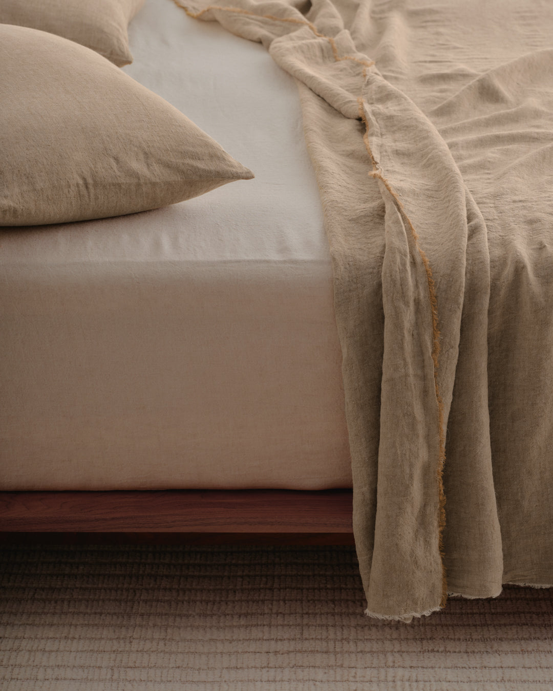 Linen Flat Sheet | Rich Toffee
