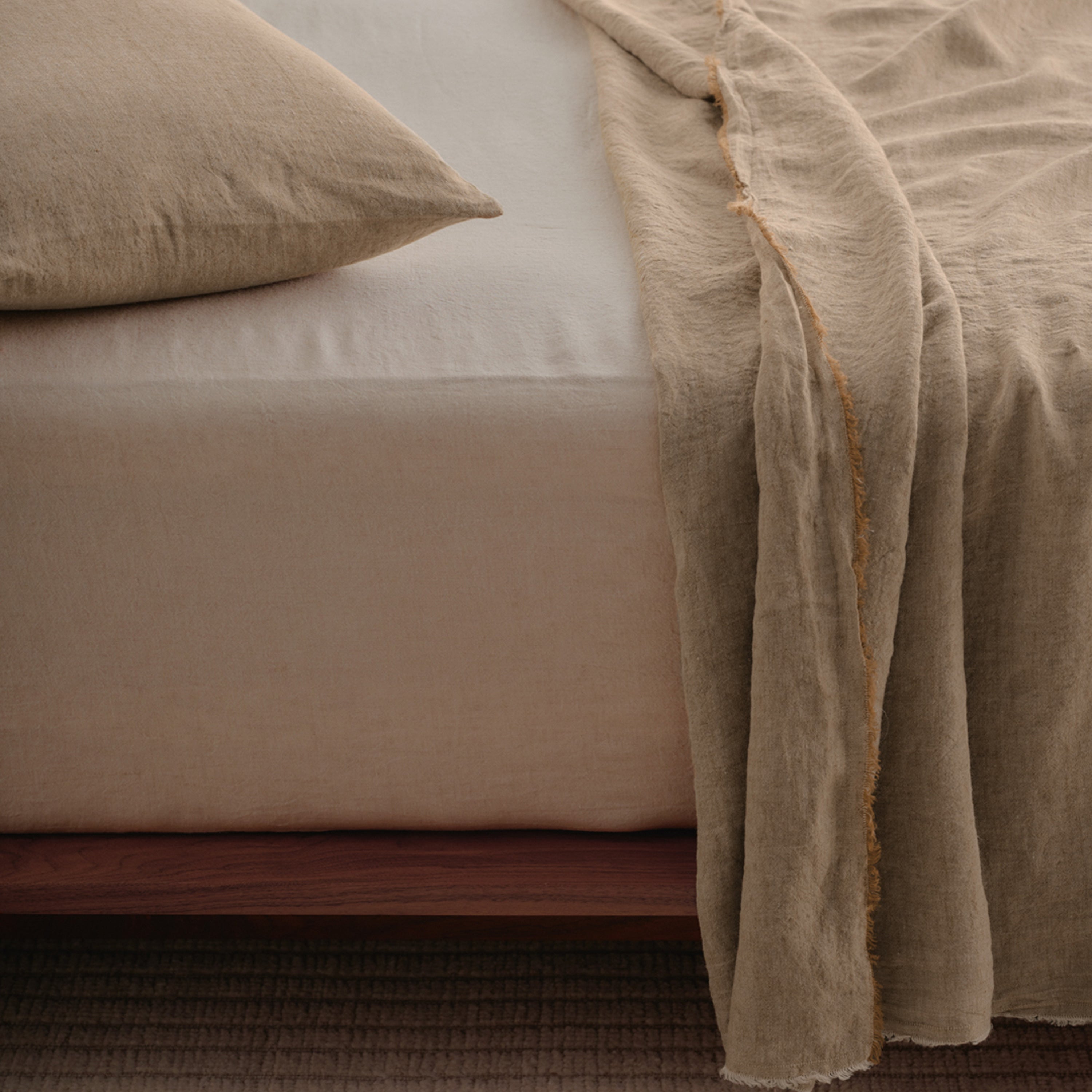 Flocca Linen Flat Sheet - Brun