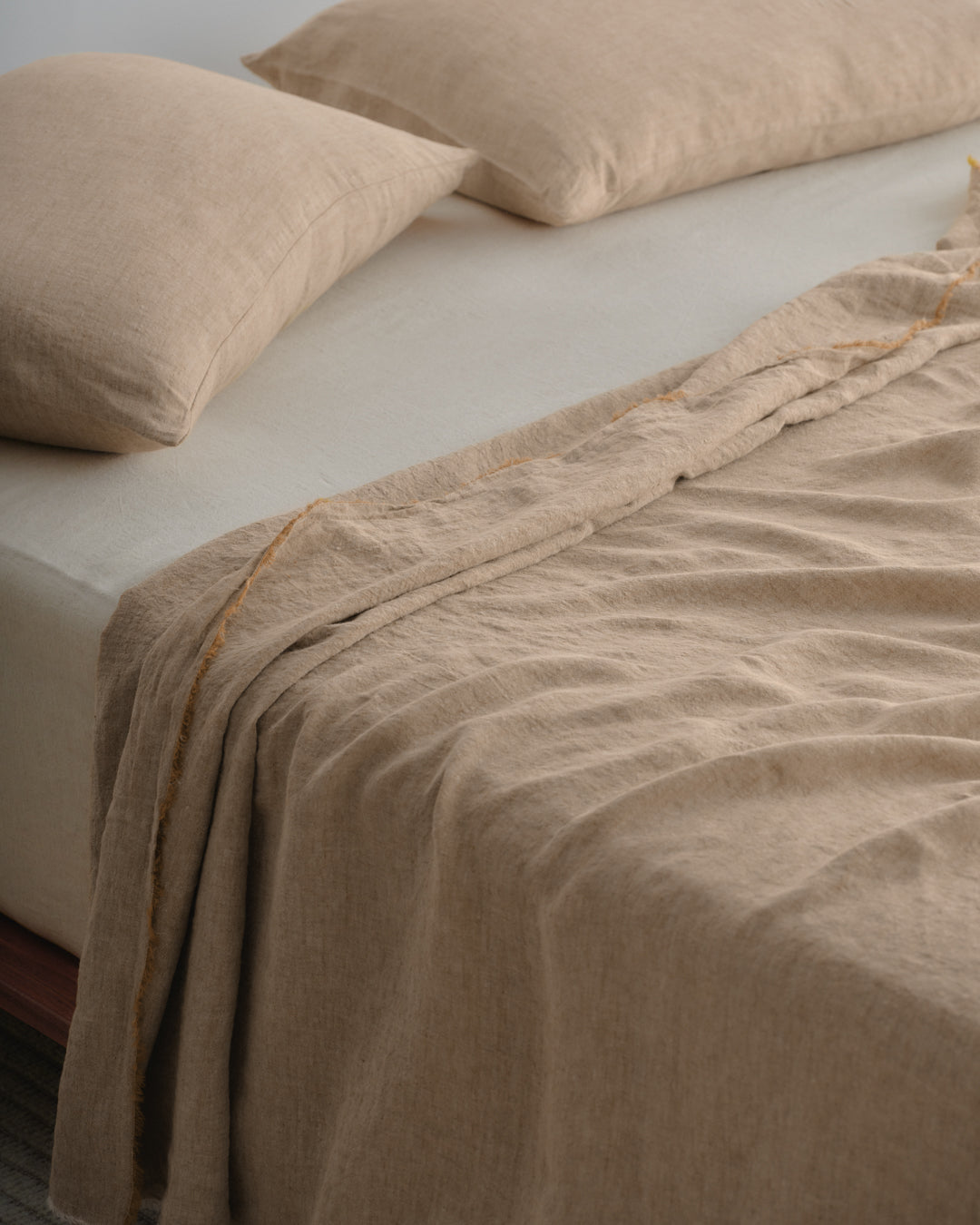 Linen Flat Sheet | Rich Toffee