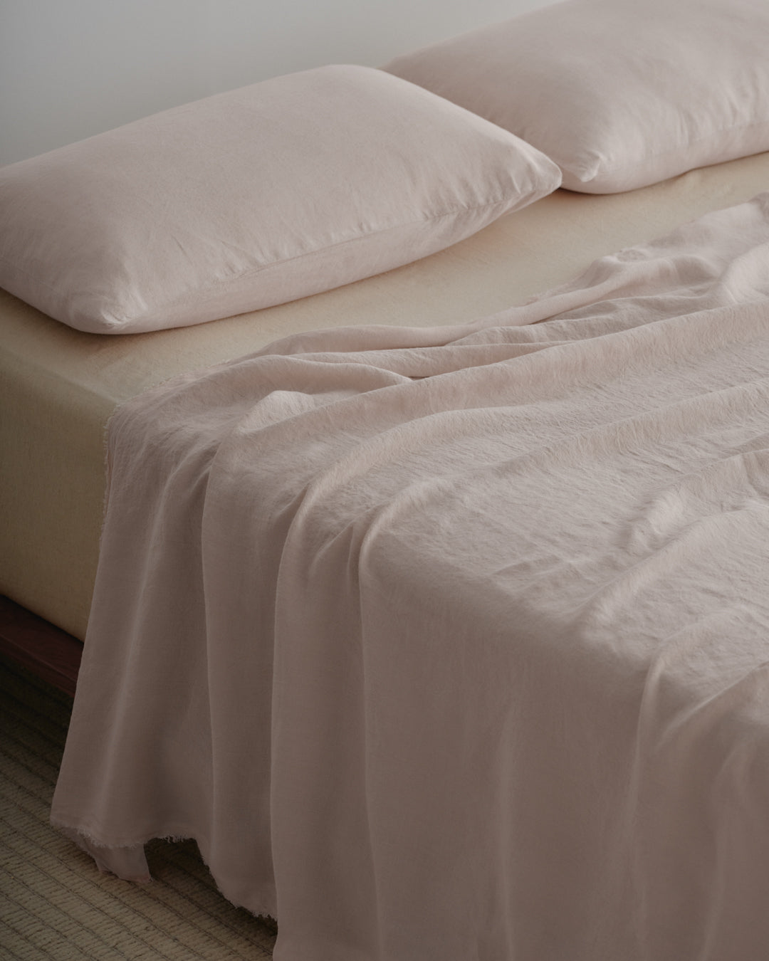Flocca Linen Flat Sheet | Earthy Pink
