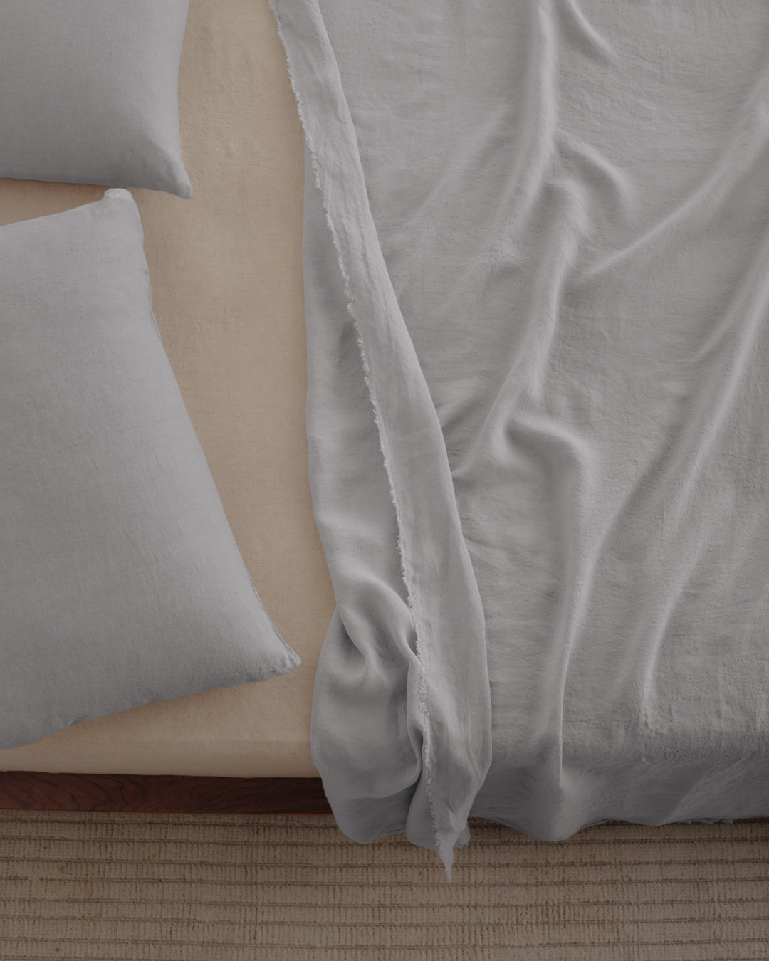 Flocca Linen Flat Sheet | Pale Grey