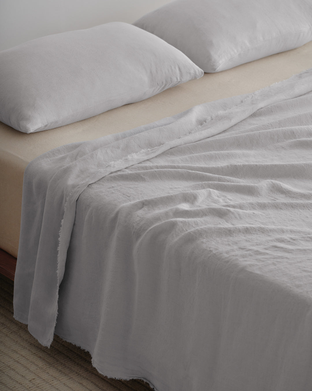 Flocca Linen Flat Sheet | Pale Grey