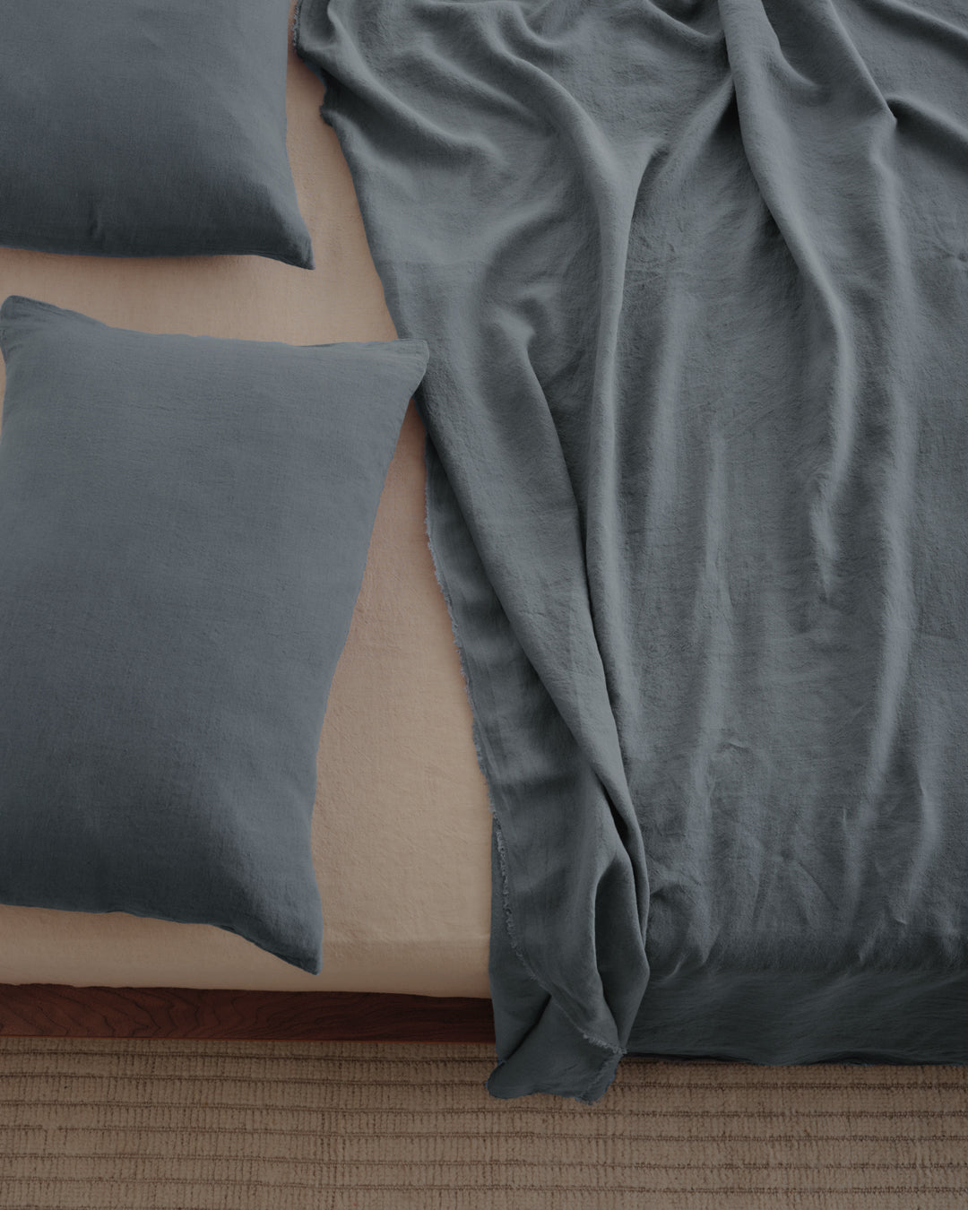 Linen Flat Sheet | Deep Sea Blue