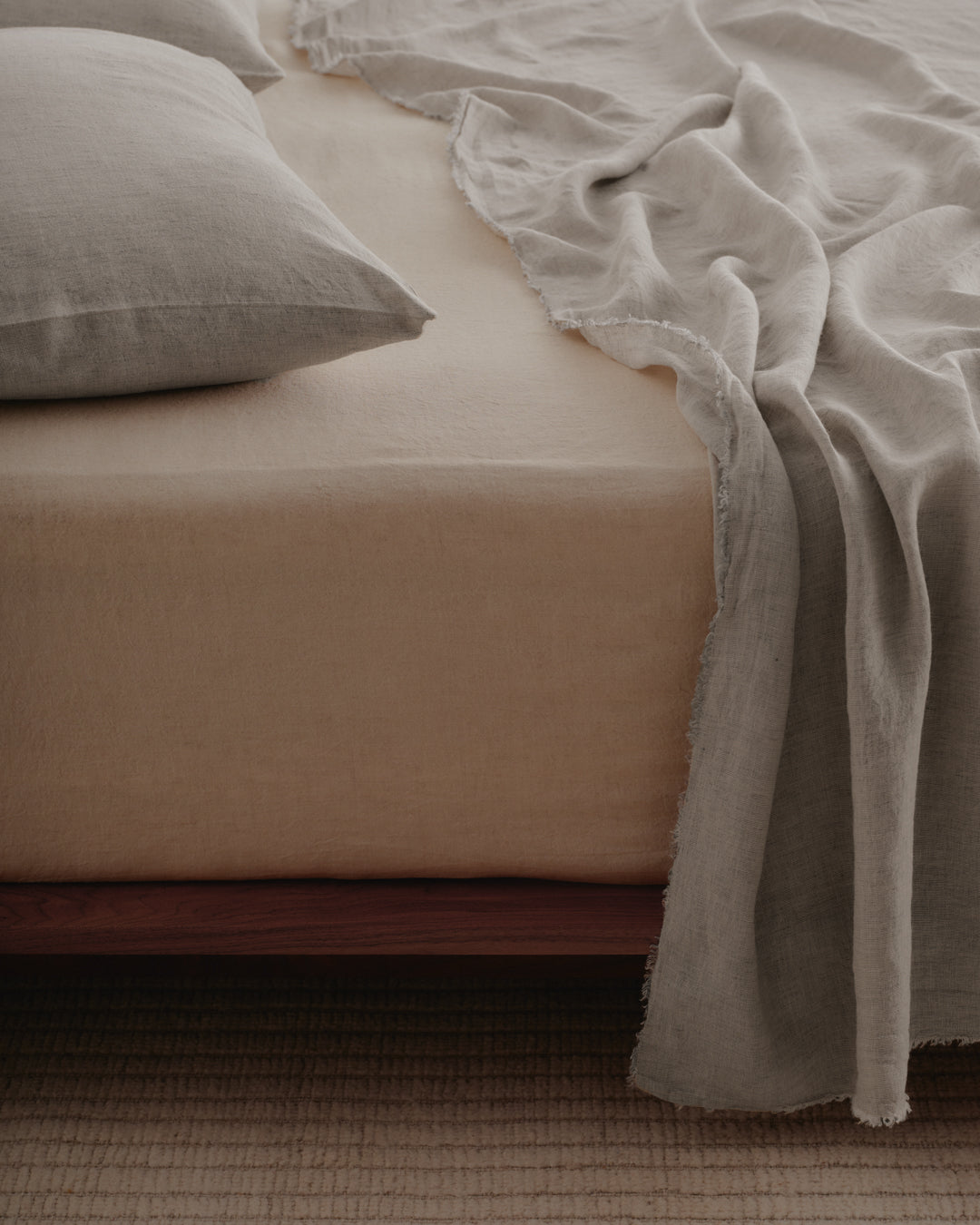 Linen Flat Sheet | Sandy Grey