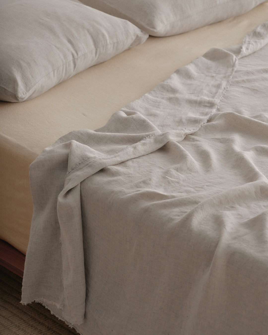 Linen Flat Sheet | Sandy Grey