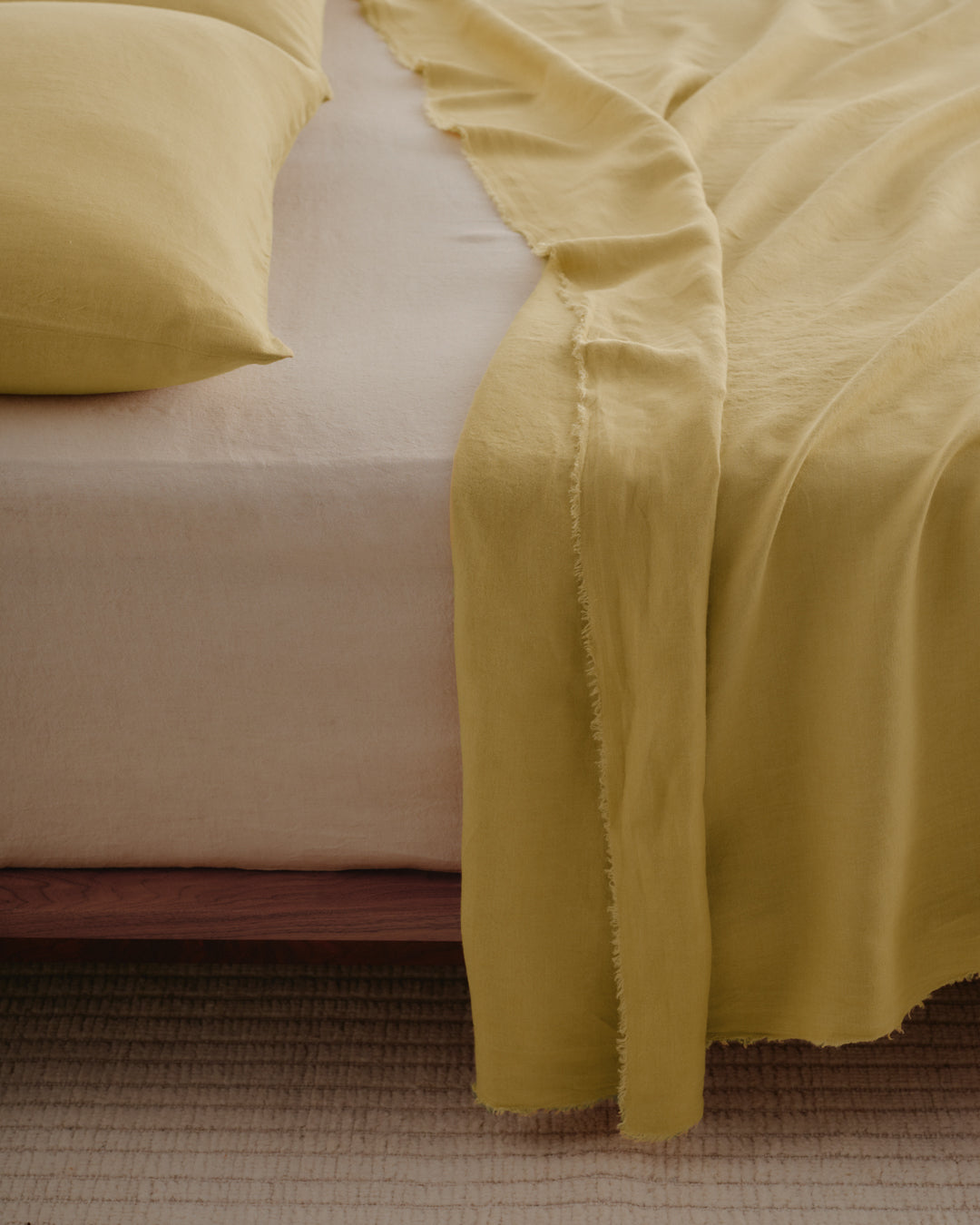 Linen Flat Sheet | Muted Gold