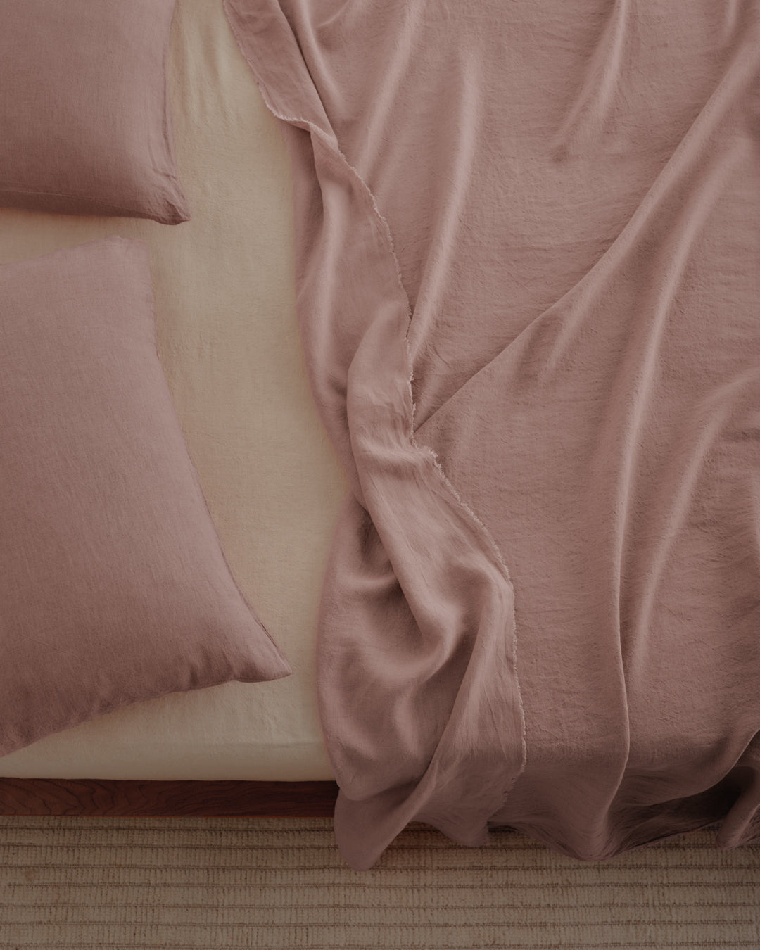 Linen Flat Sheet | Clay Pink