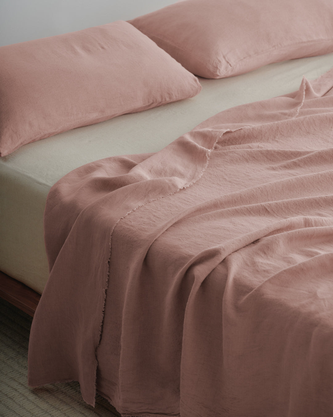 Linen Flat Sheet | Clay Pink