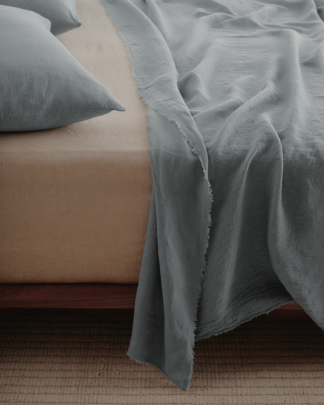 Linen Flat Sheet | Cornflower Blue