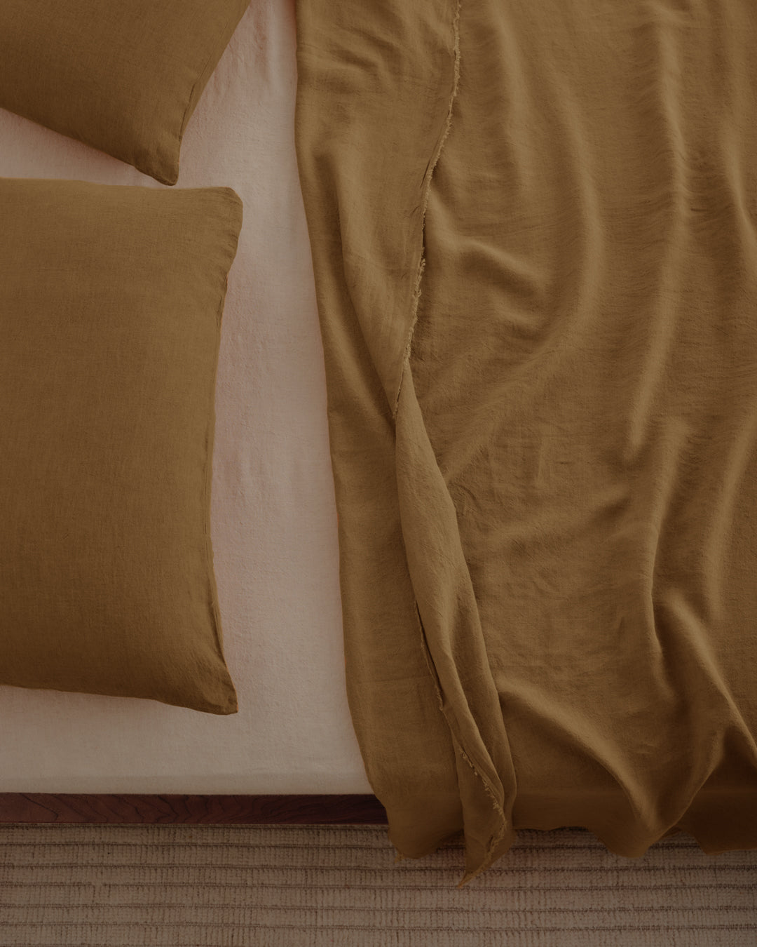 Linen Flat Sheet | Rust Tone