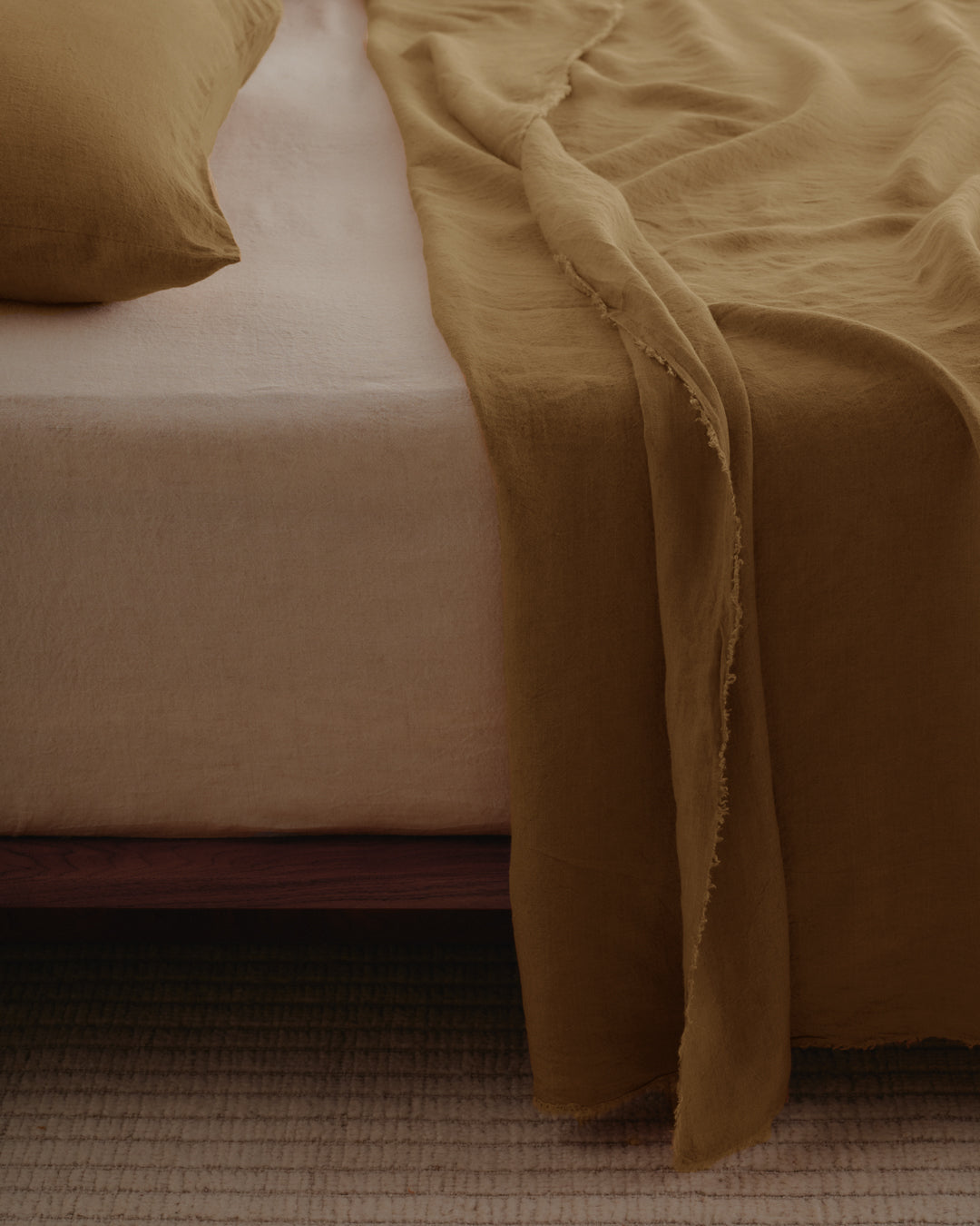 Linen Flat Sheet | Rust Tone
