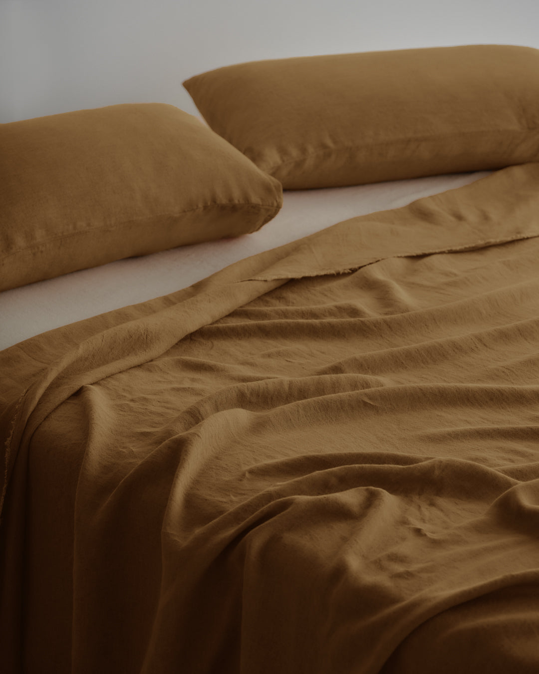 Linen Flat Sheet | Rust Tone