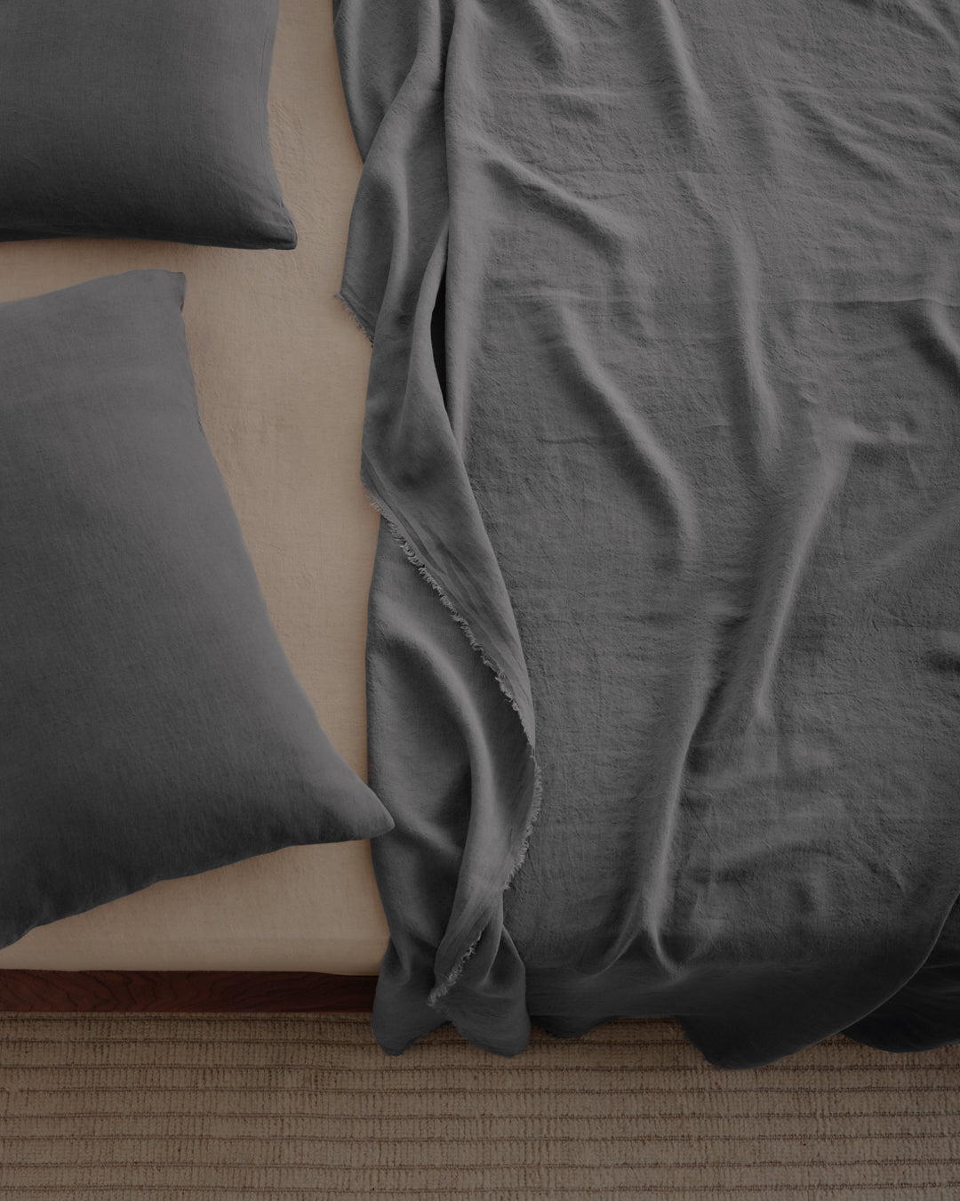 Basix Linen Pillowcase | Charcoal Grey