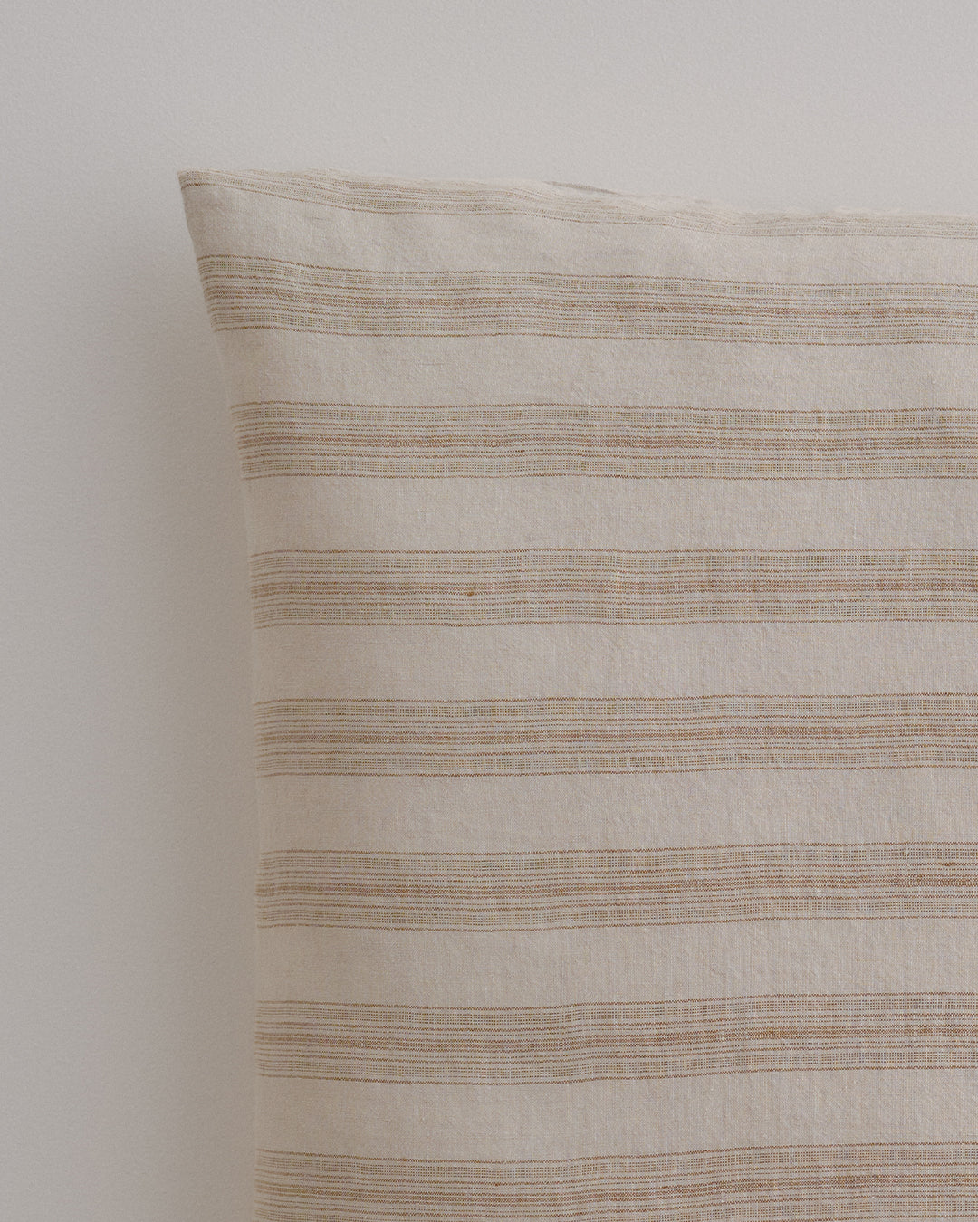 Basix Stripe European Linen Pillowcase - Brun/Sable