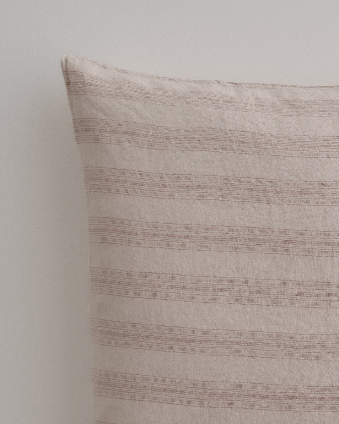 Basix Stripe European Linen Pillowcase - Rosa/Floss