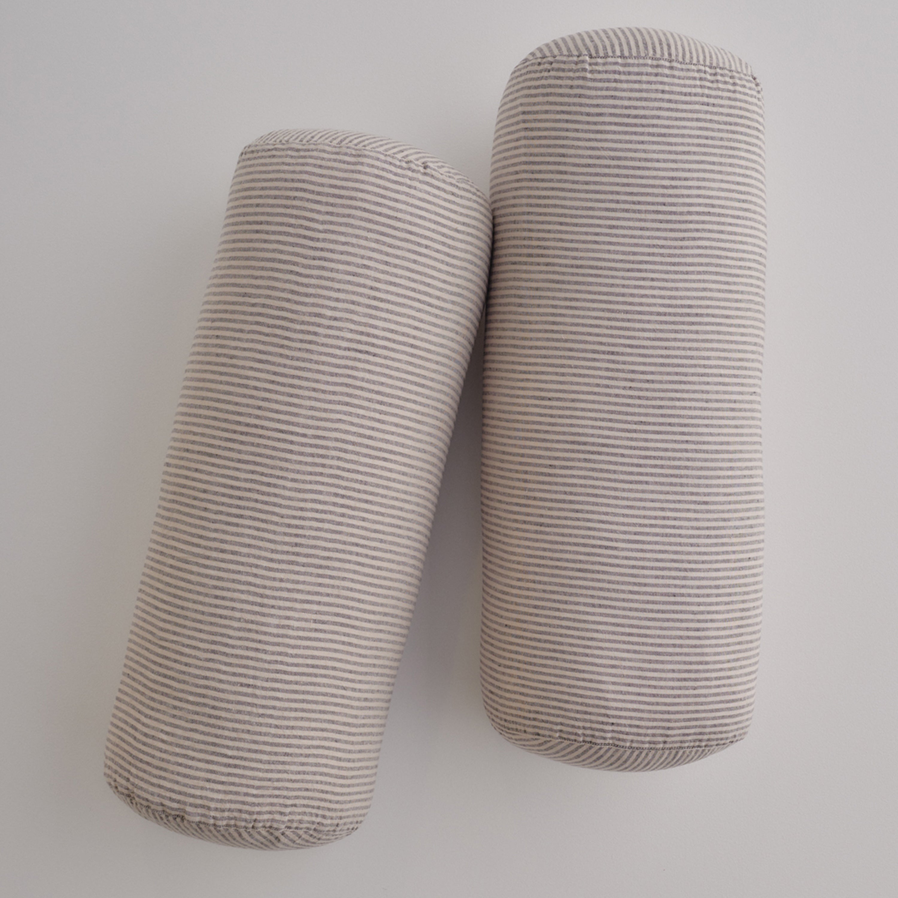 Basix Linen Bolster Cushion - Nox/Sable