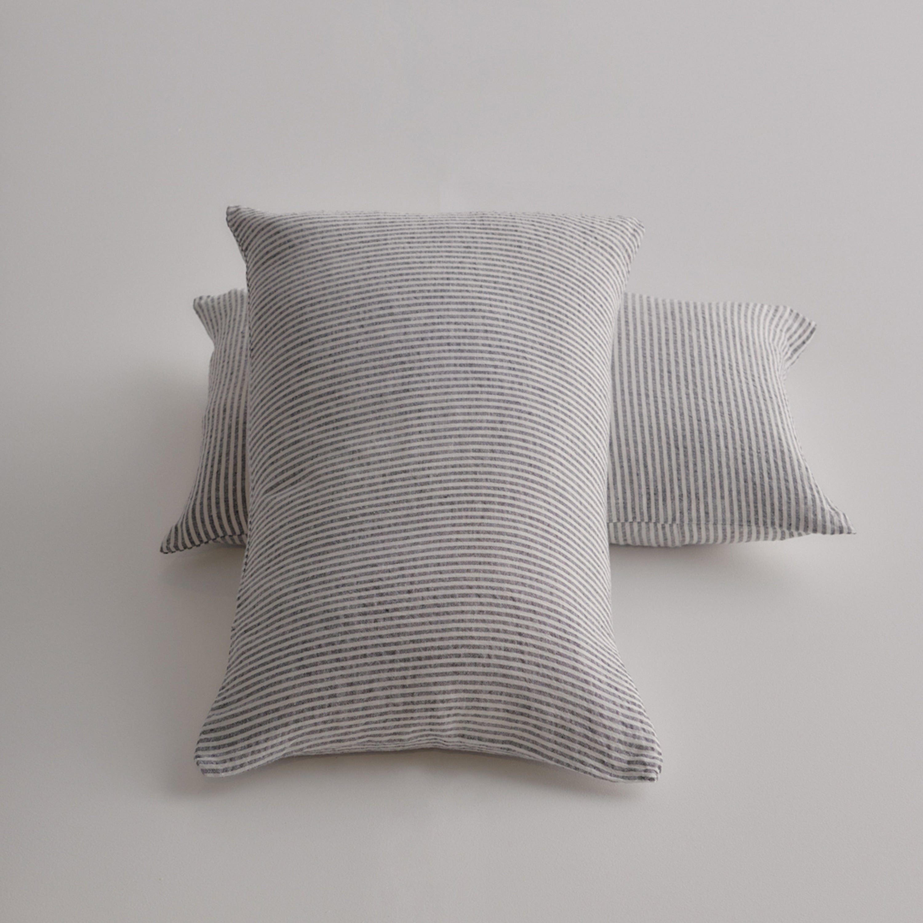 Basix Stripe Linen Cushion - Ayrton/Nox
