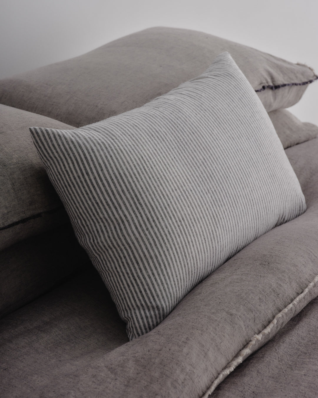 Stripe Linen Cushion | Black Stripe