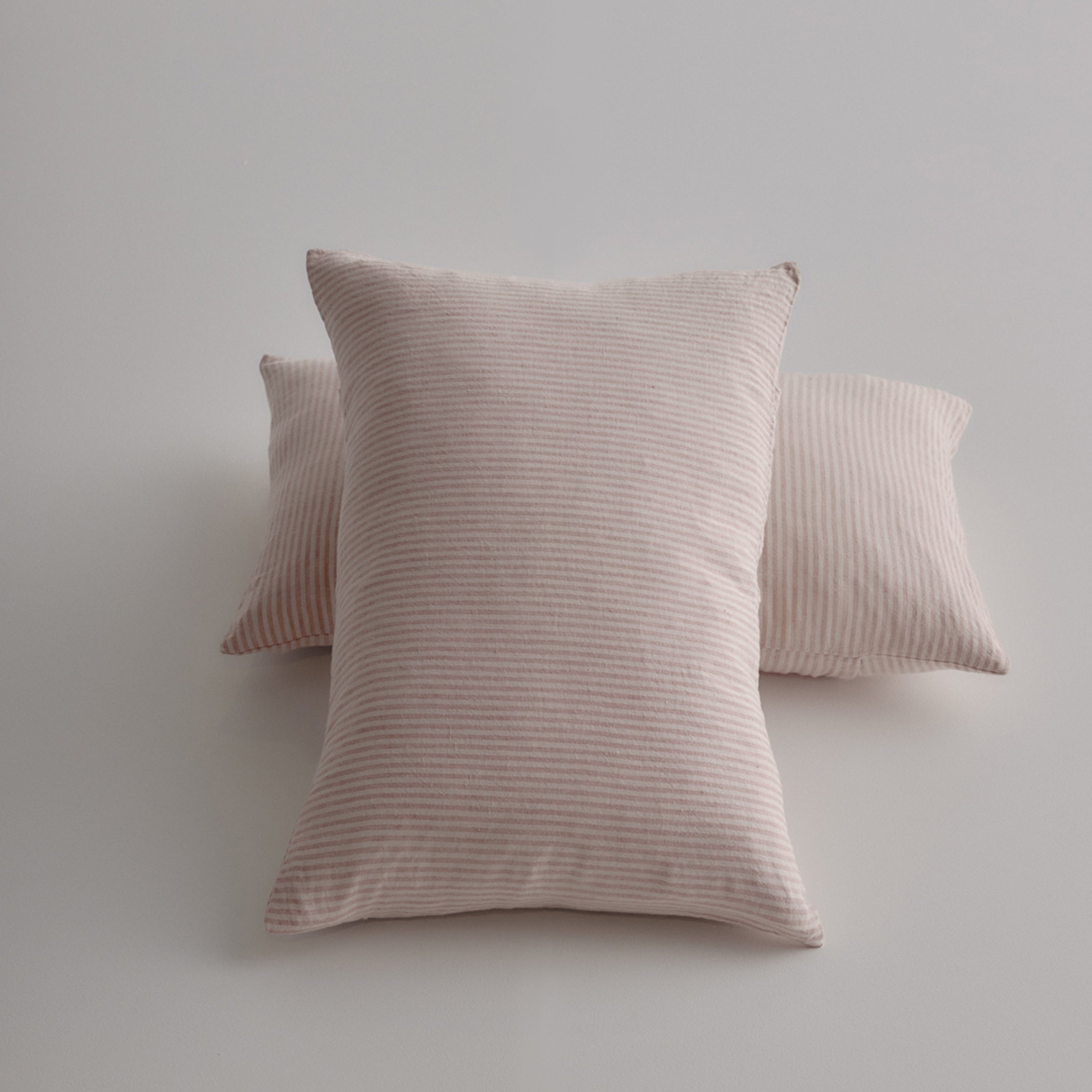 Basix Stripe Linen Cushion - Rosa/Floss