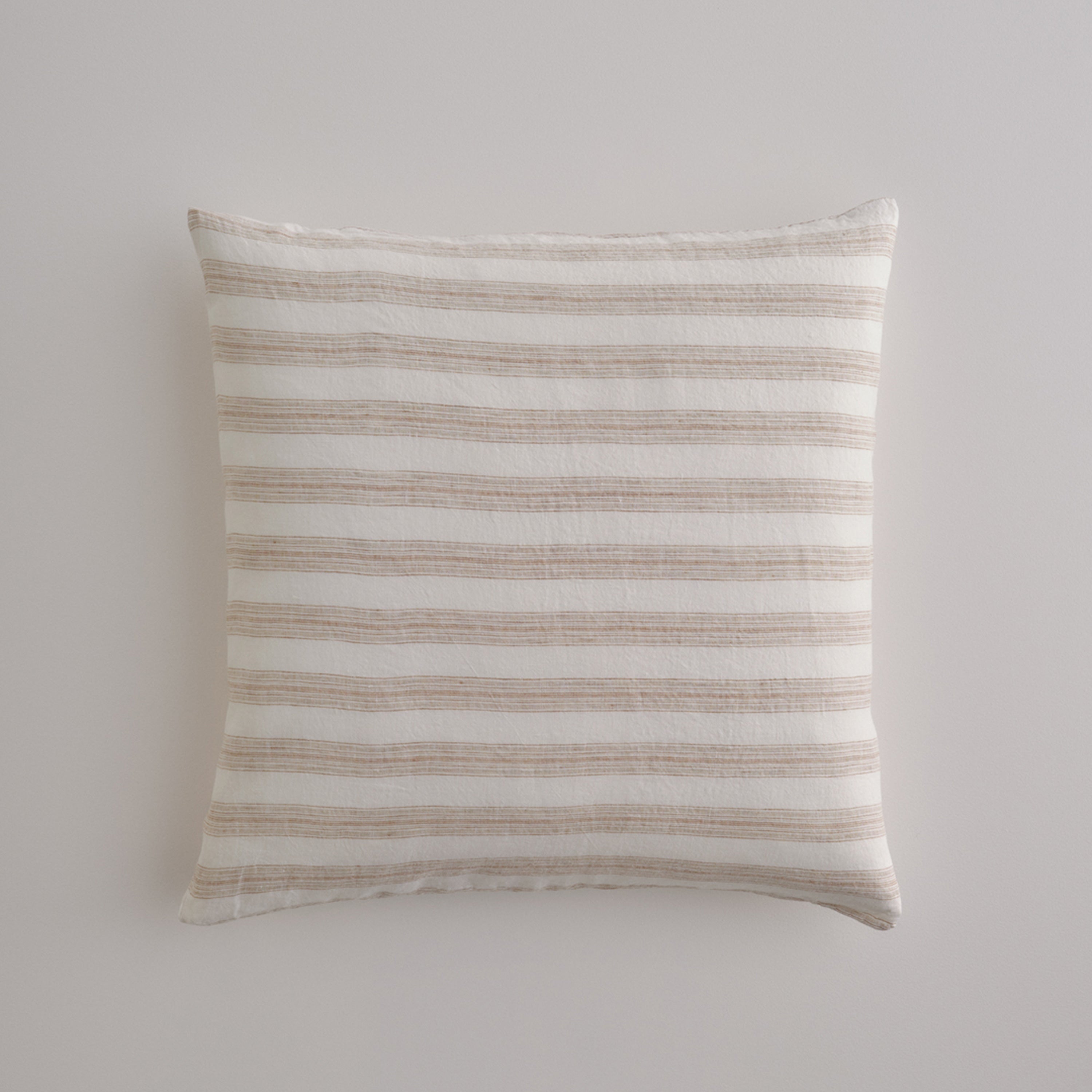 Basix Linen Stripe Euro Pillowcase - Ayrton/Russo