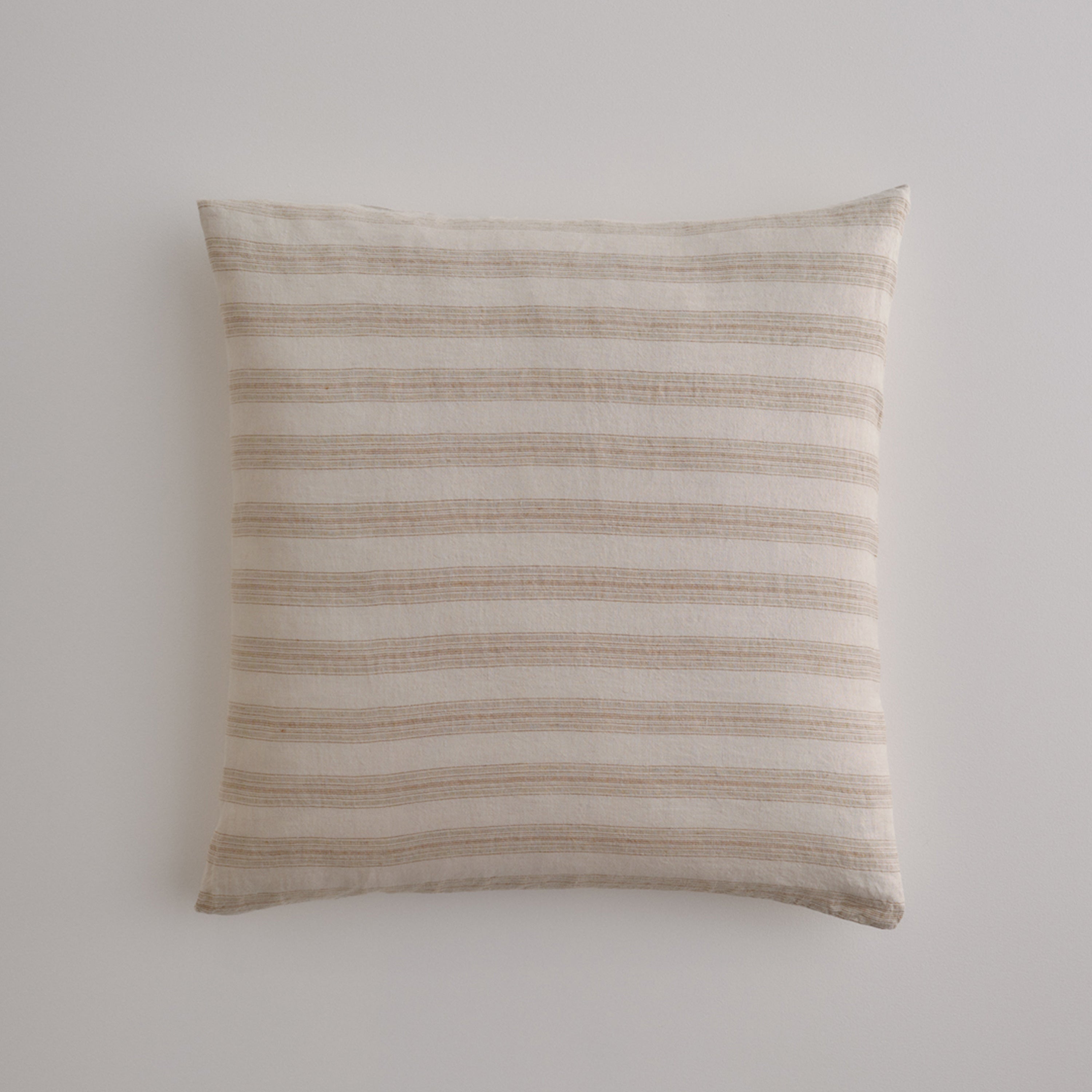 Basix Linen Stripe Euro Pillowcase - Brun/Sable