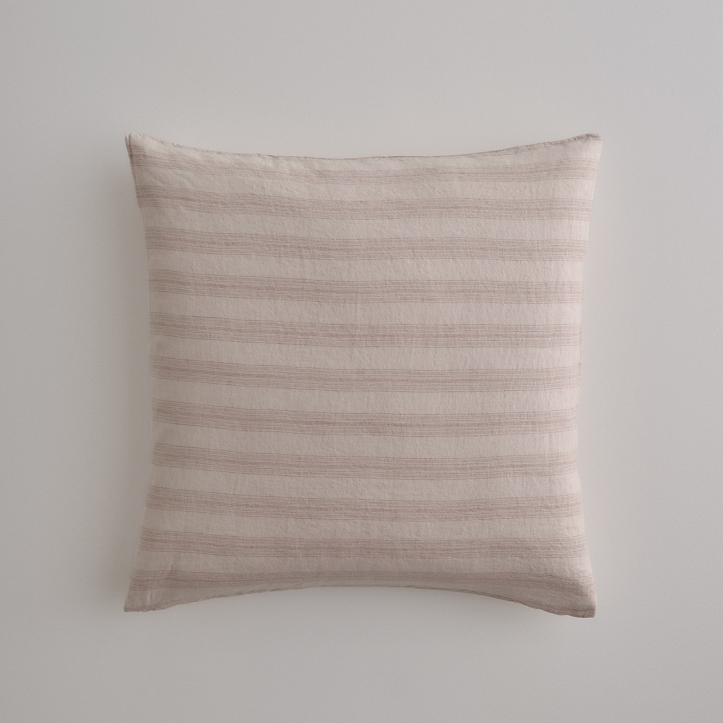 Basix Linen Stripe Euro Pillowcase - Rosa/Floss