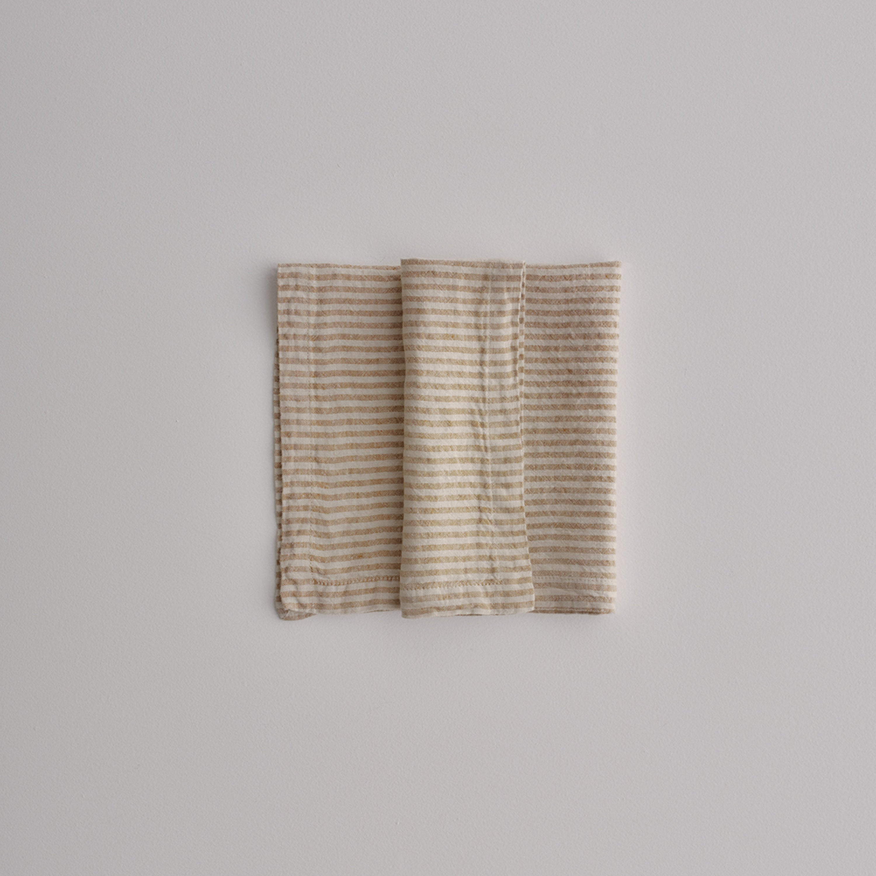 Basix Stripe Linen Napkin - Brun/Sable