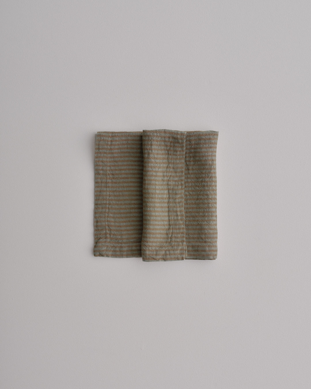 Stripe Linen Napkin | Teal & Brown Stripe