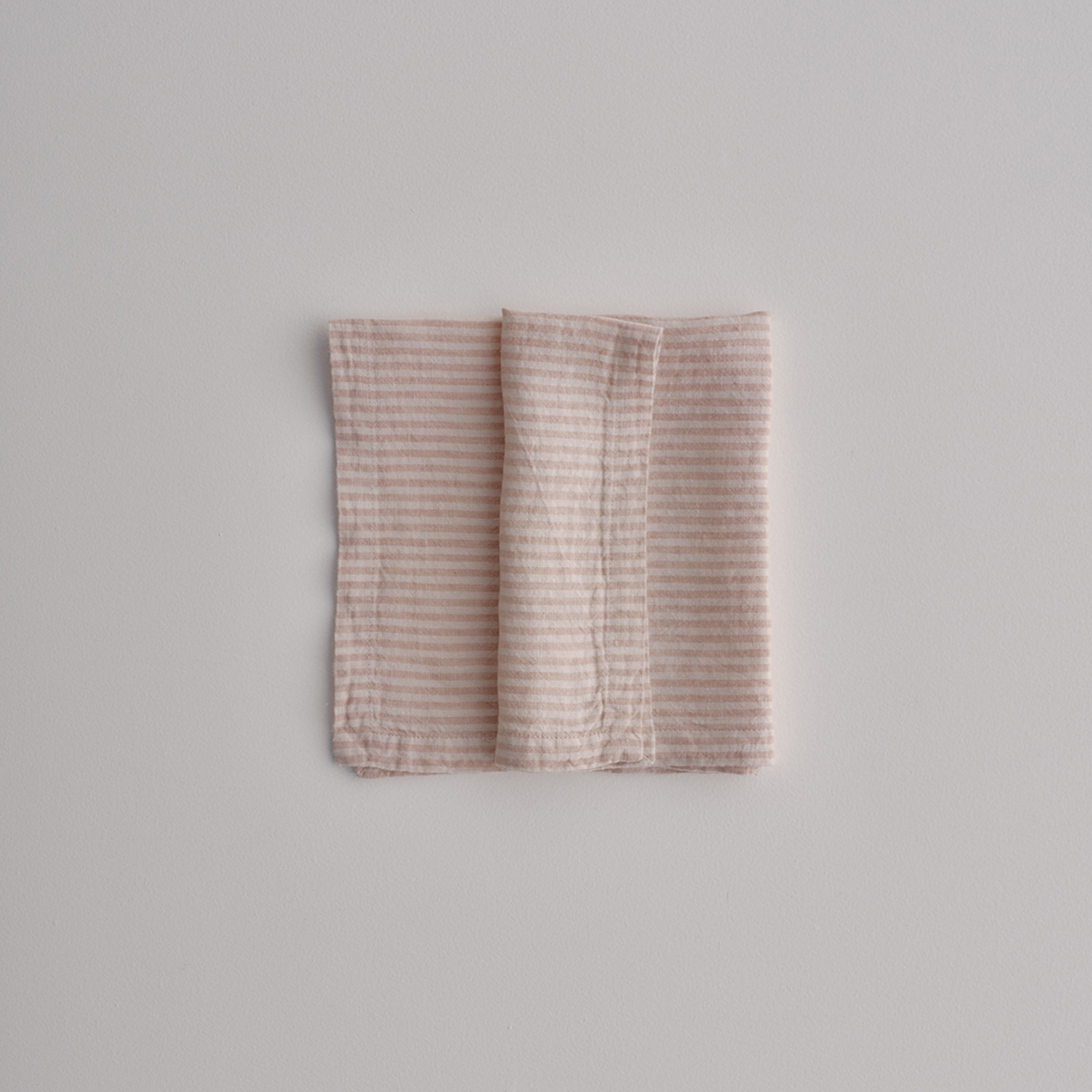Basix Stripe Linen Napkin - Rosa/Floss