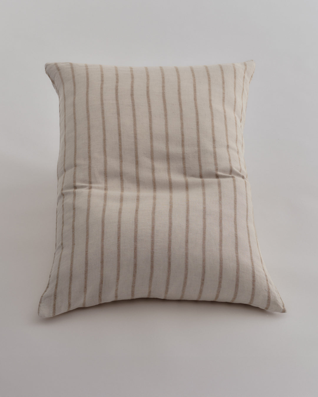 Basix Stripe Linen Pillowcase - Brun/Sable