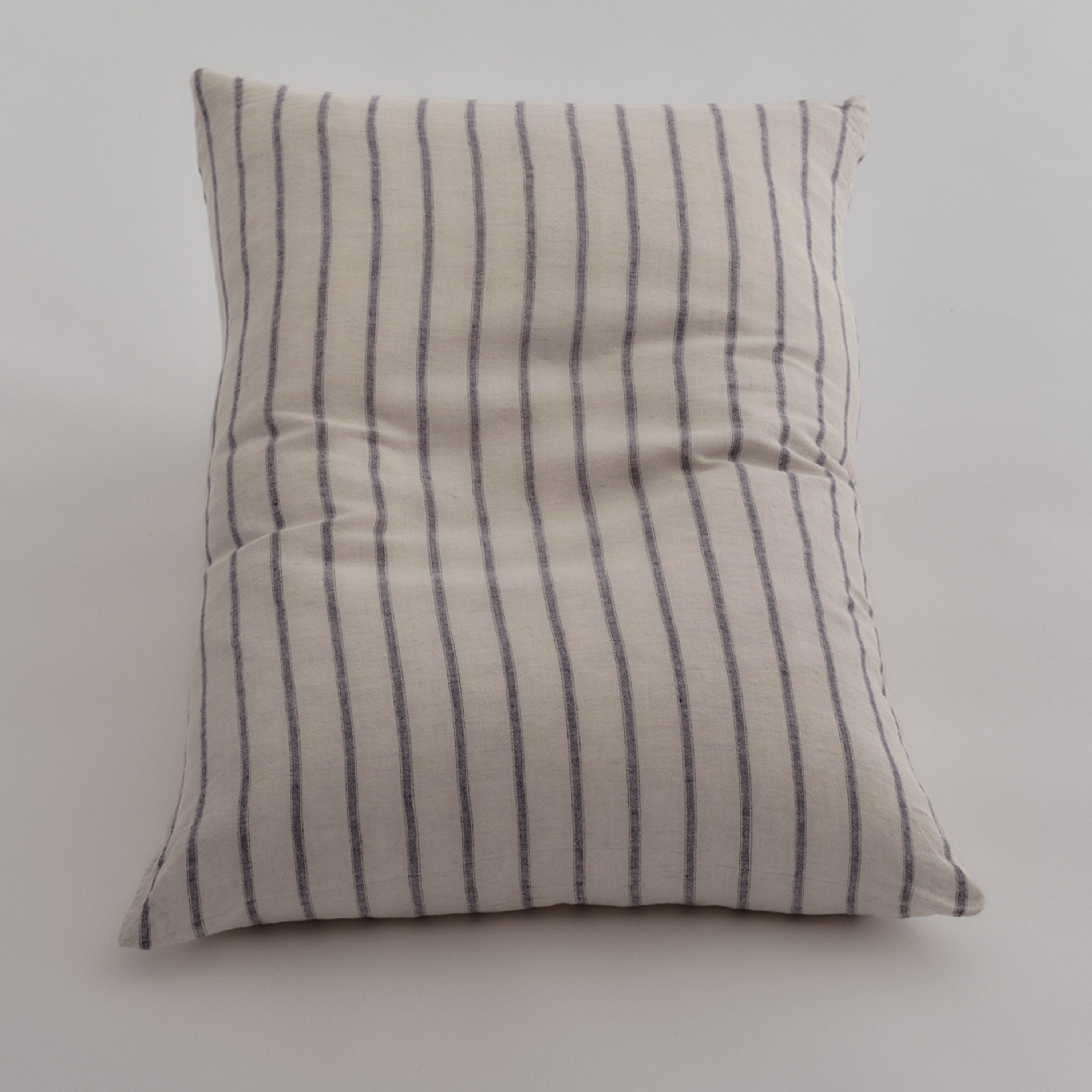 Basix Stripe Linen Pillowcase - Nox/Sable