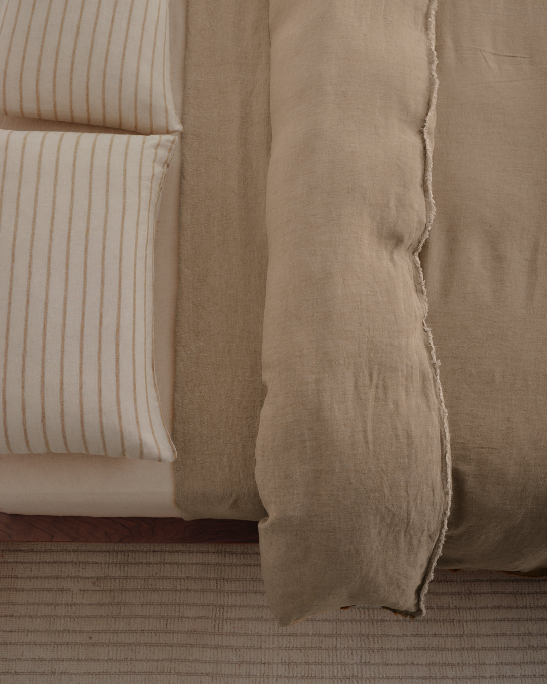 Stripe Linen Pillowcase | Brown Stripe
