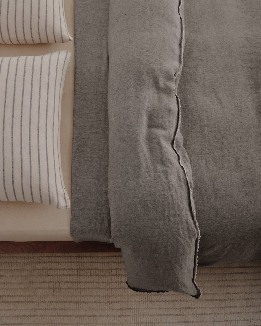 Stripe Linen Pillowcase | Natural Stripe