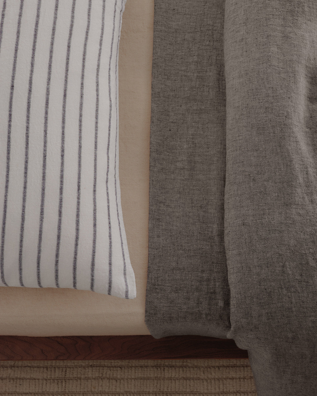Stripe Linen Pillowcases | Black Stripe