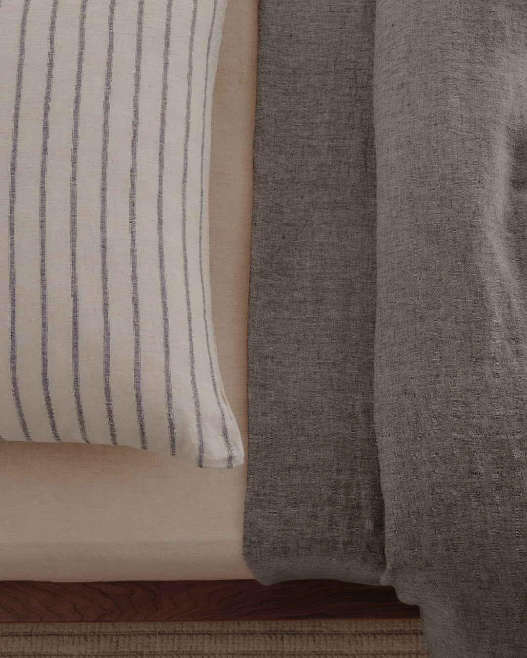 Stripe Linen Pillowcase | Natural Stripe