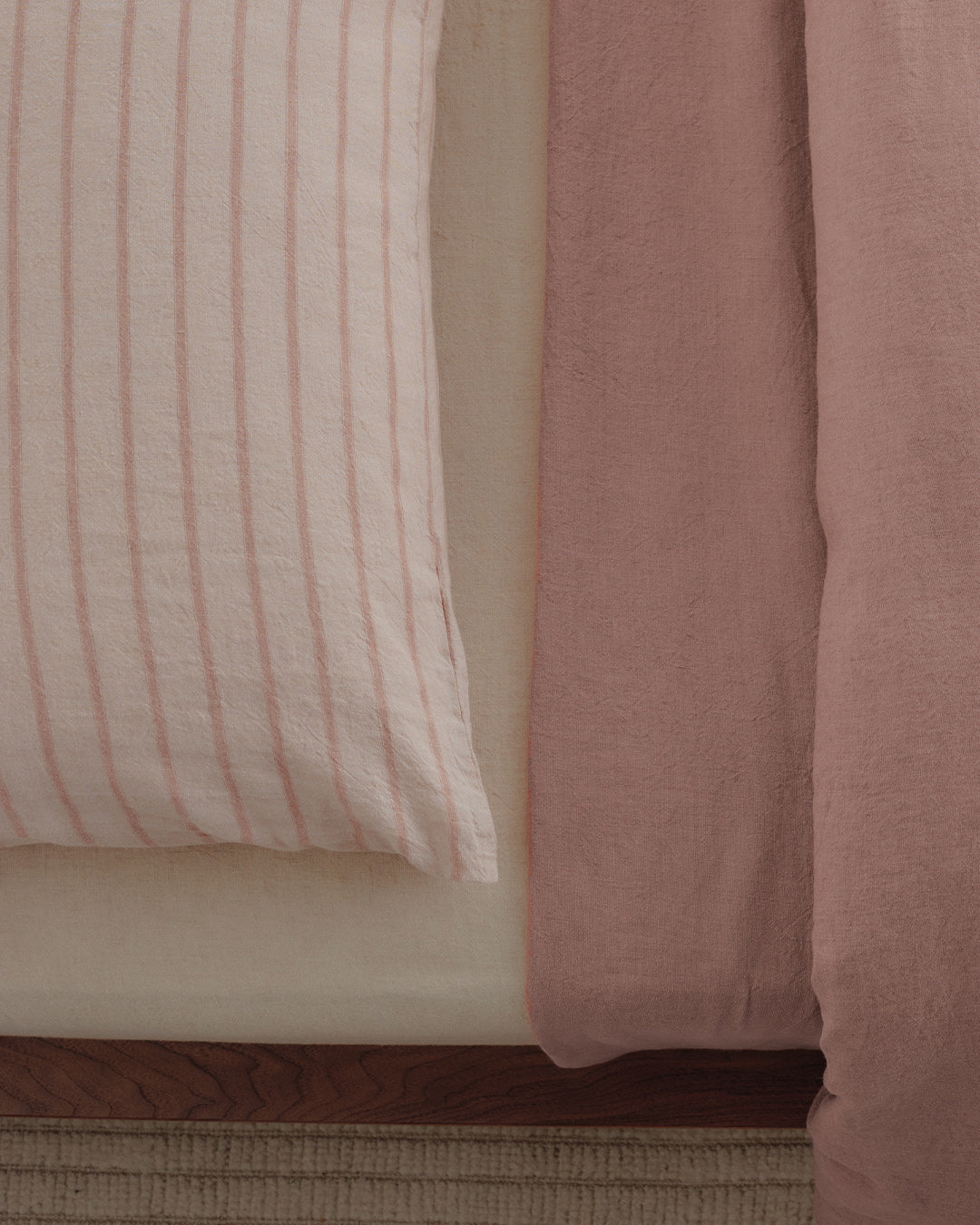 Stripe Linen Pillowcase | Pink Stripe