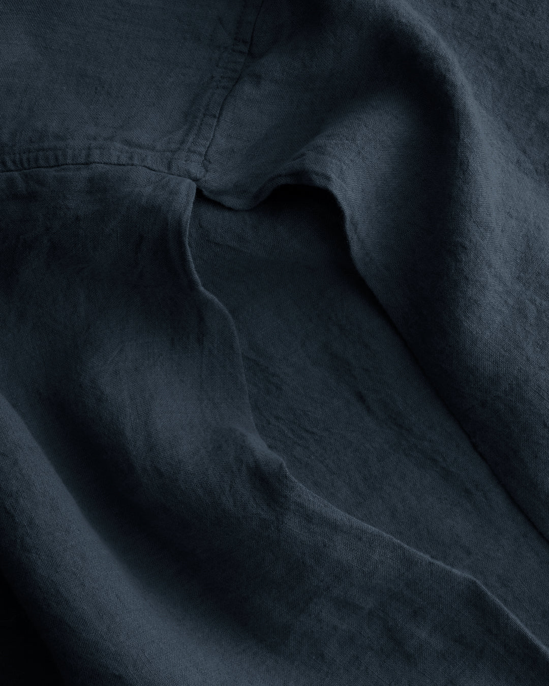 Basix Linen Bed Skirt/Valance | Navy Blue