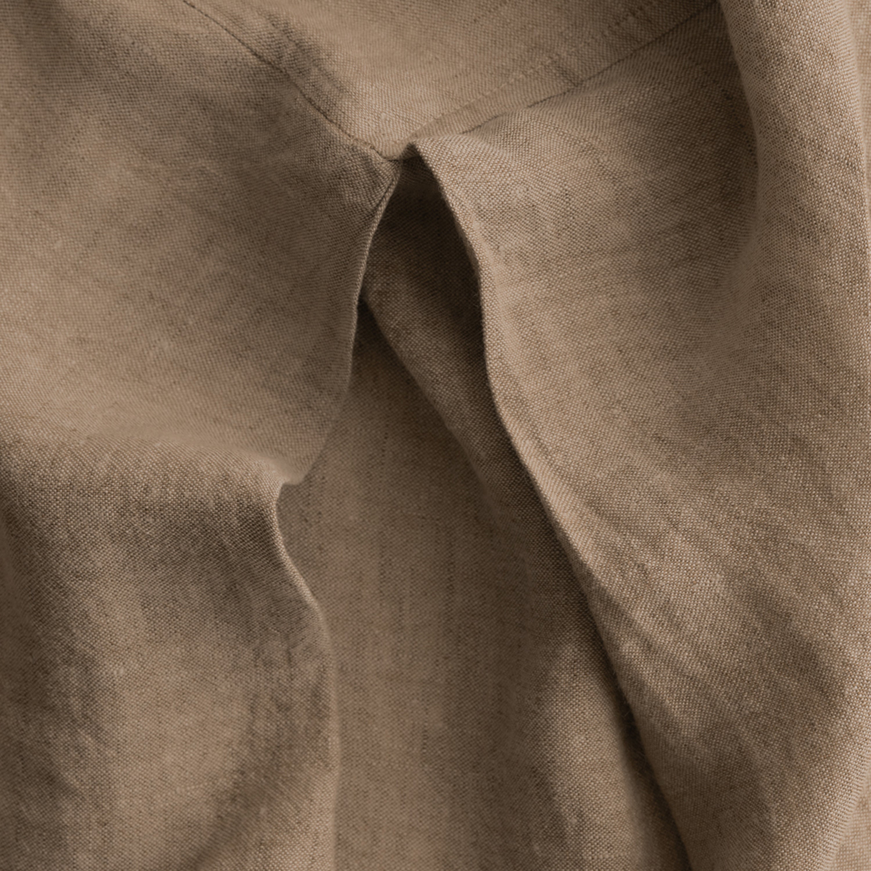 Basix Linen Bed Skirt/Valance - Brun
