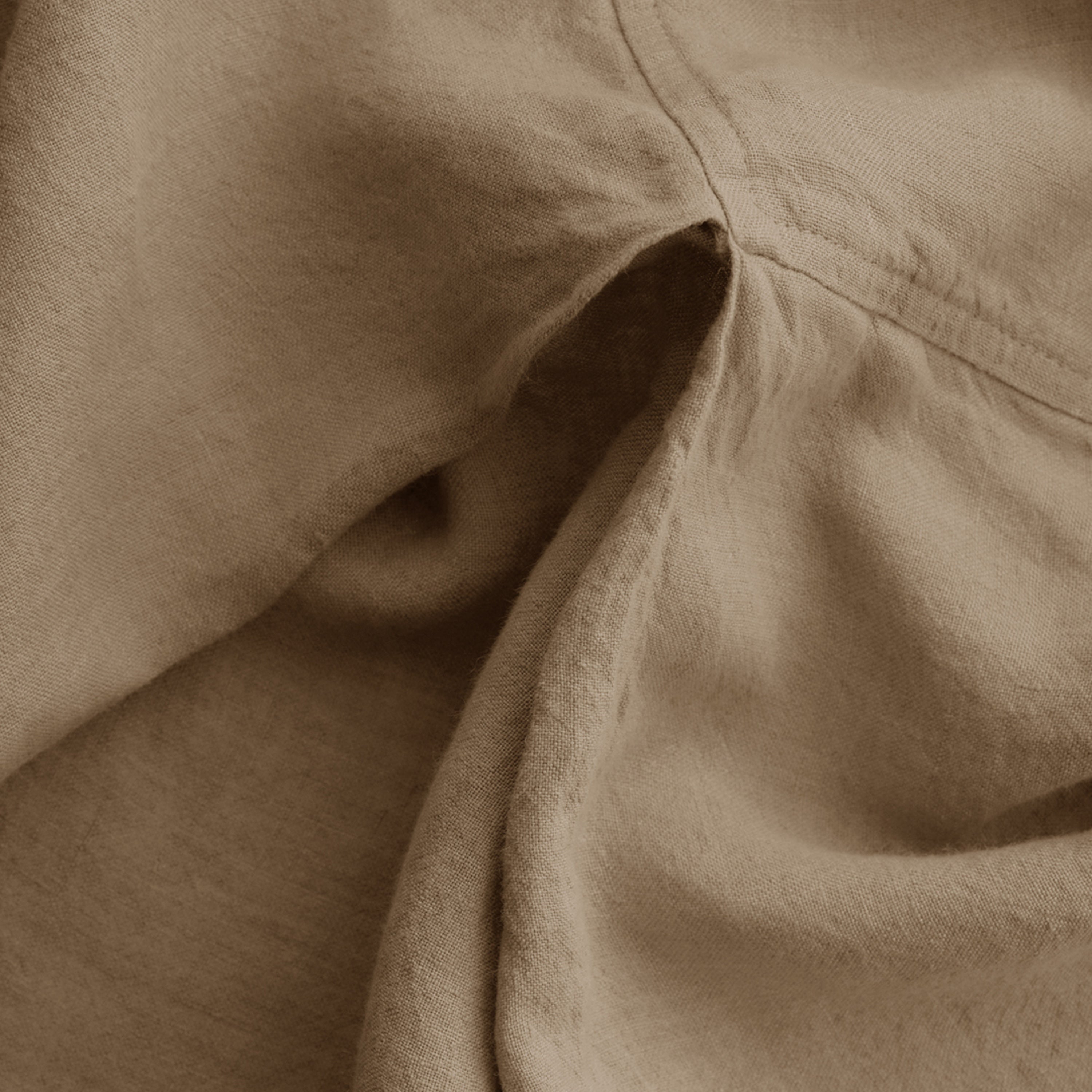 Basix Linen Bed Skirt/Valance - Carmel